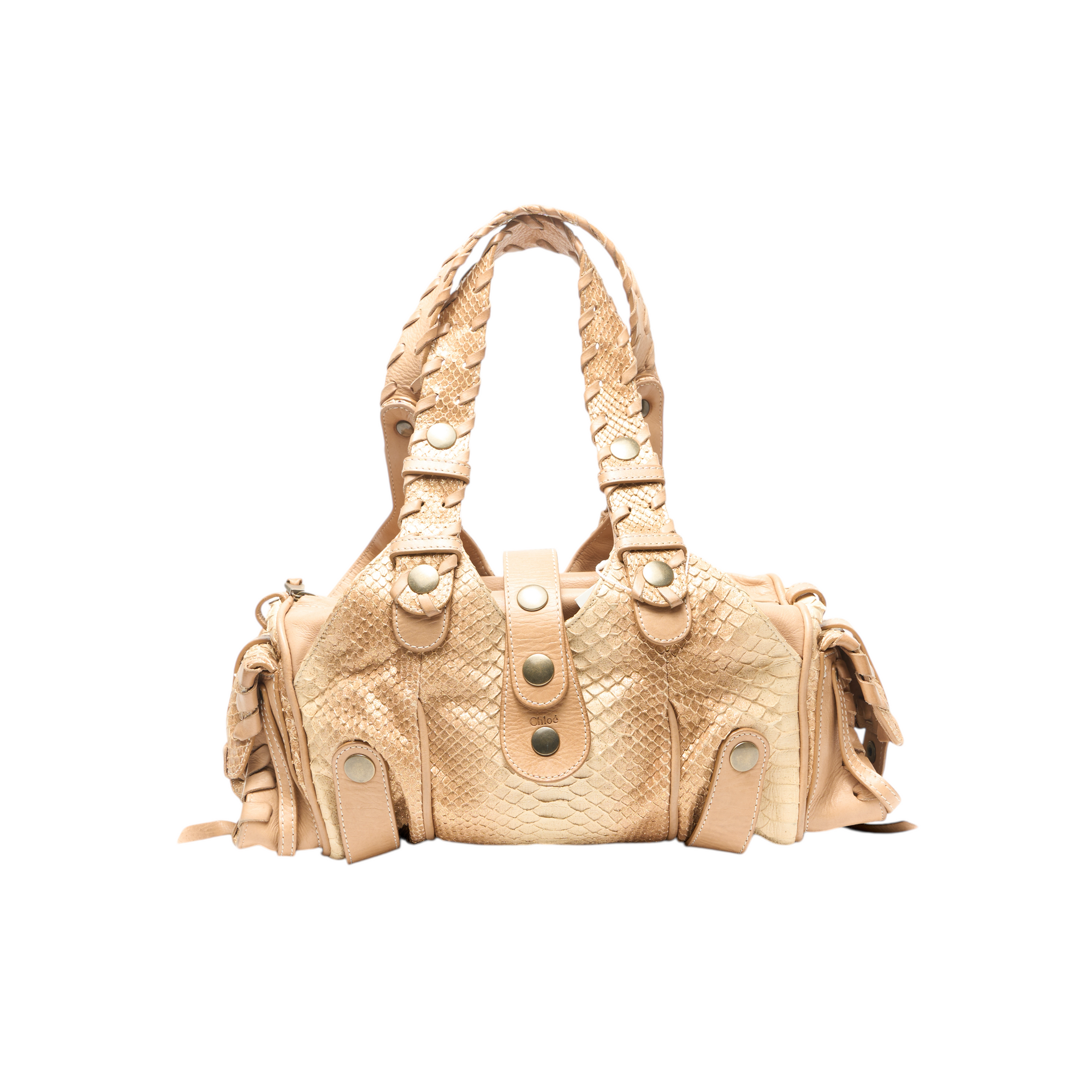 chloé 2000s gold silverado bag