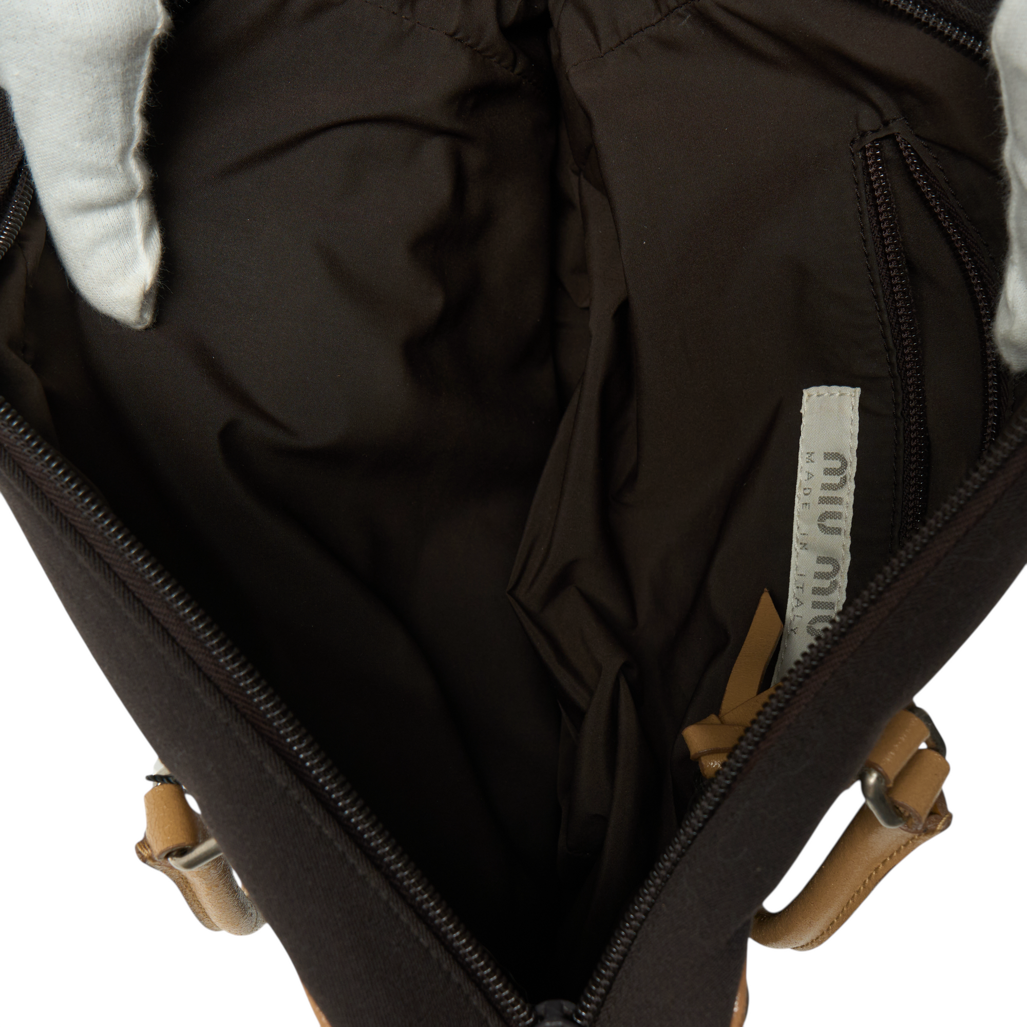 miu miu 2000s brown shoulder bag