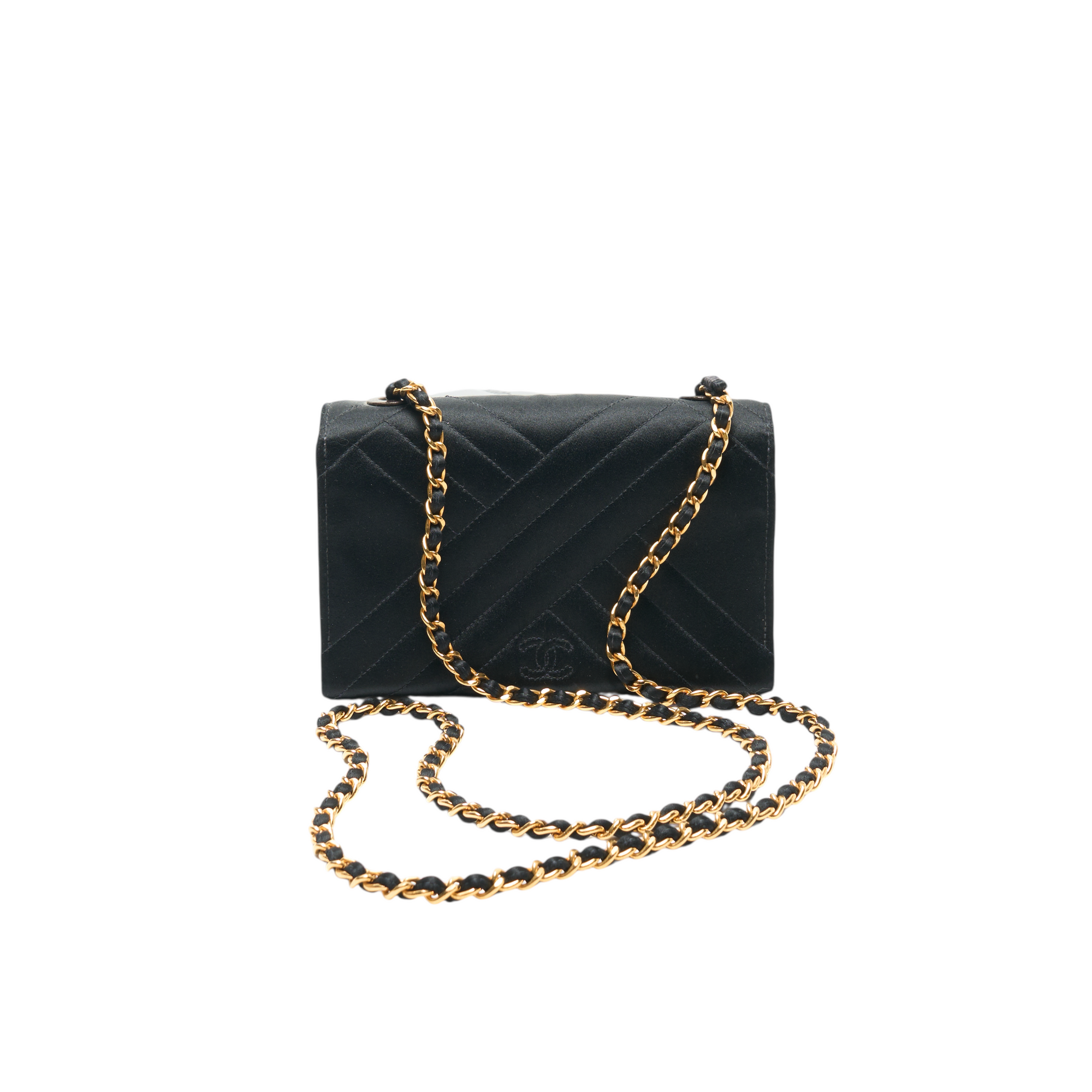 chanel 2000s black camellia bag