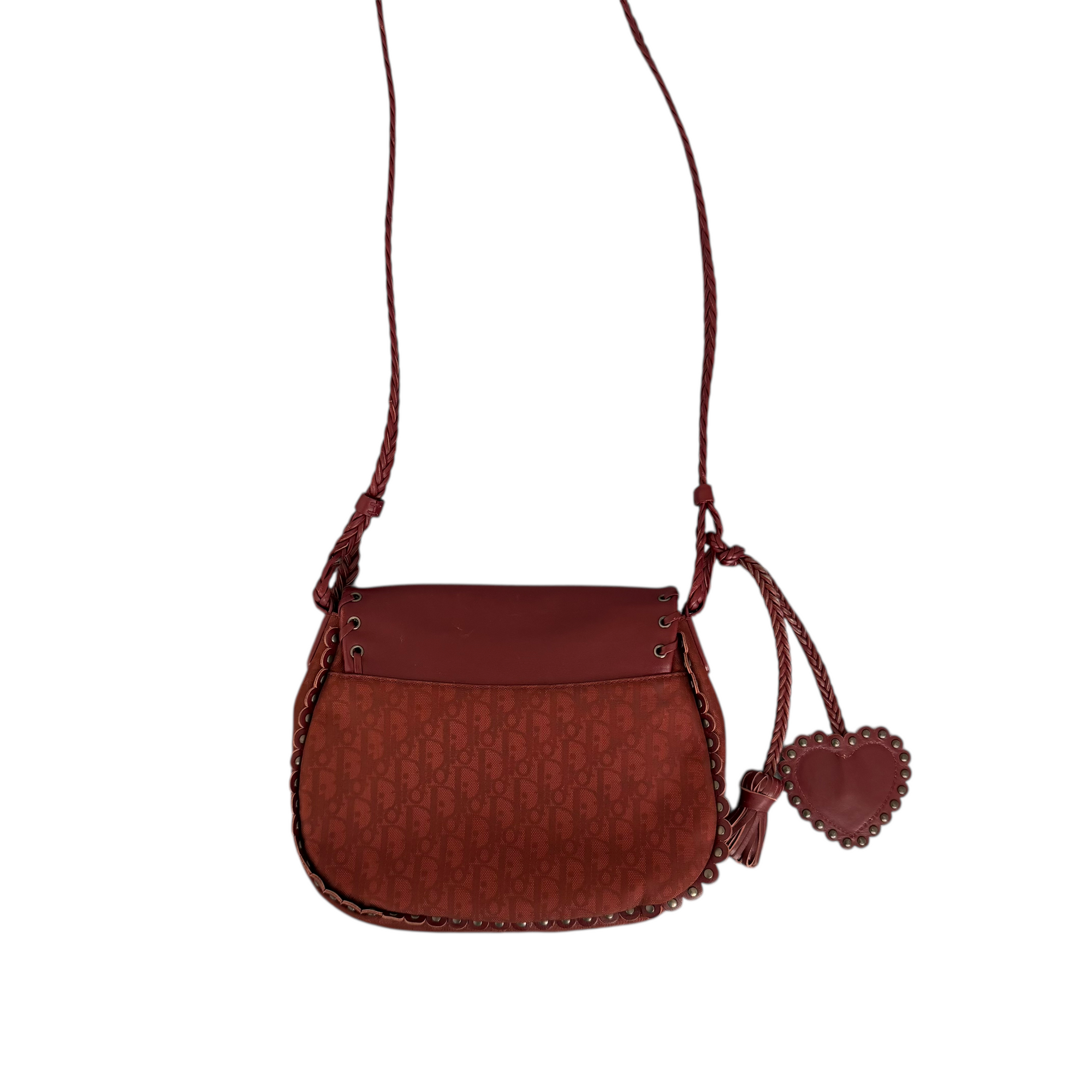 christian dior 2000s burgundy red trotter bag
