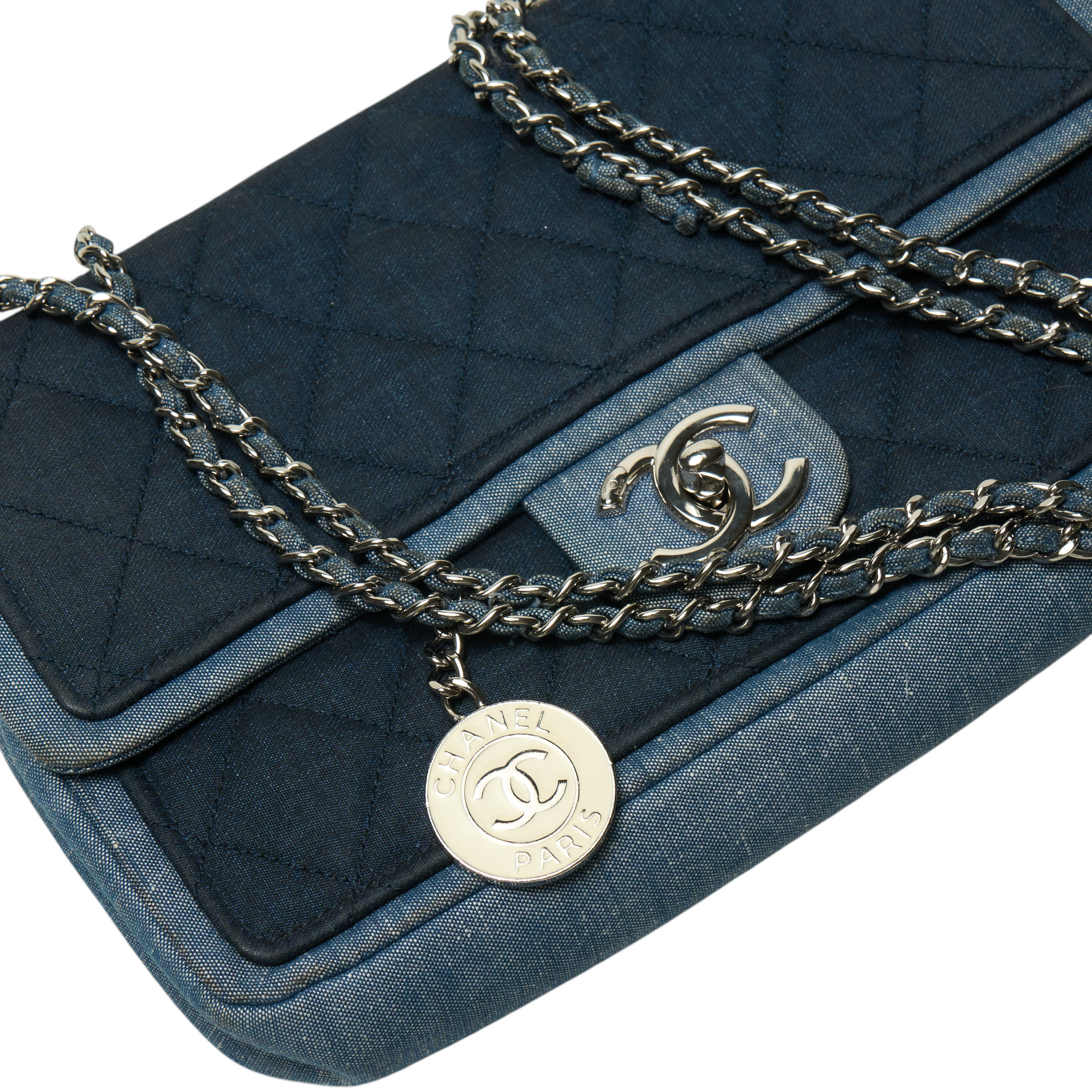 chanel 2014 denim flap bag