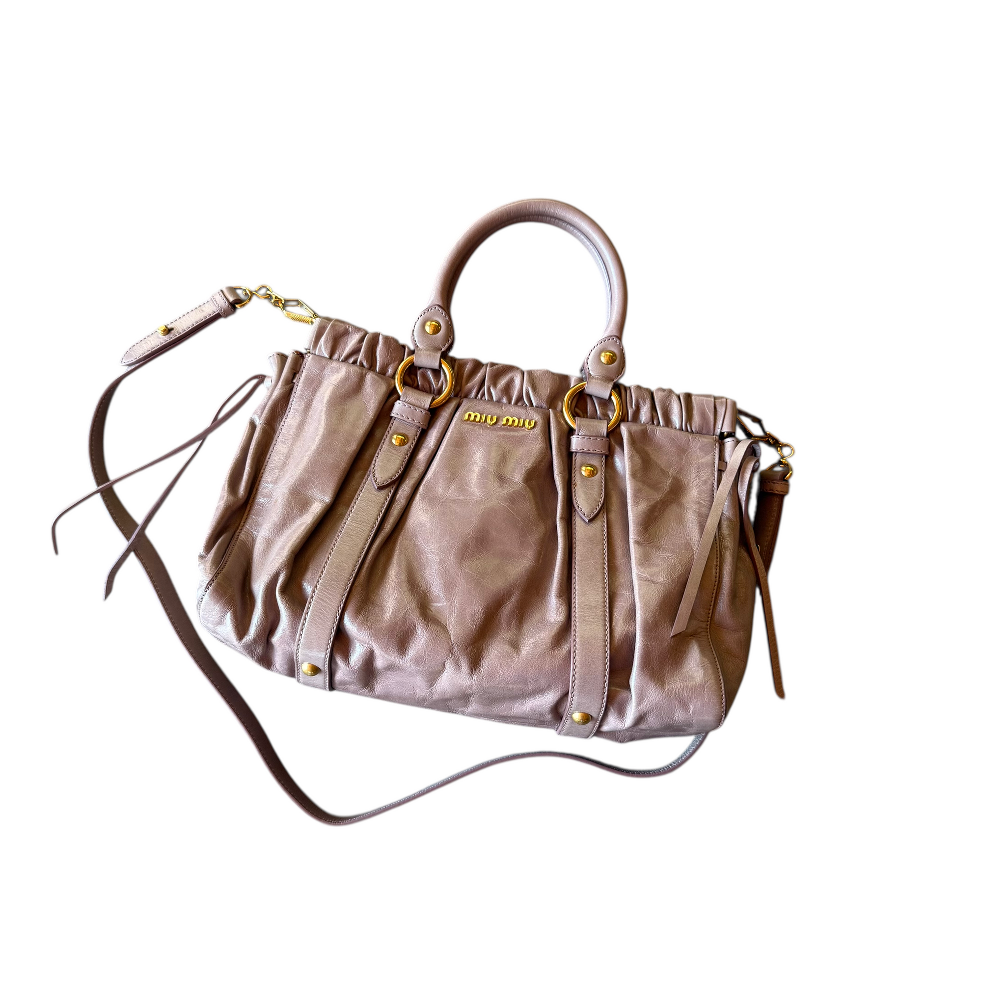 miu miu 2000s purple shoulder bag