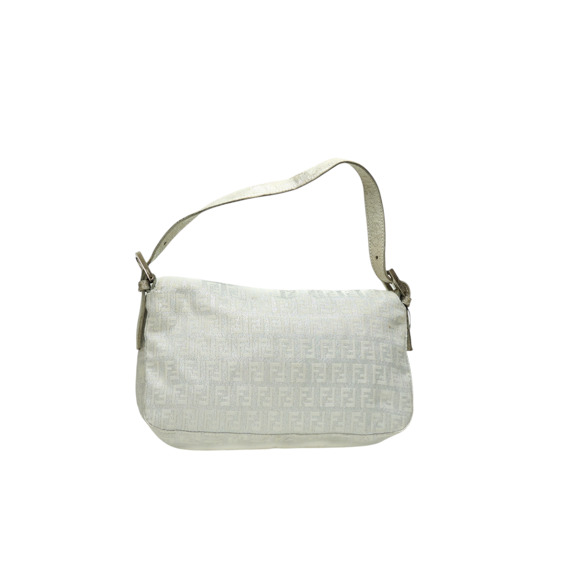 fendi 2000 silver baguette bag