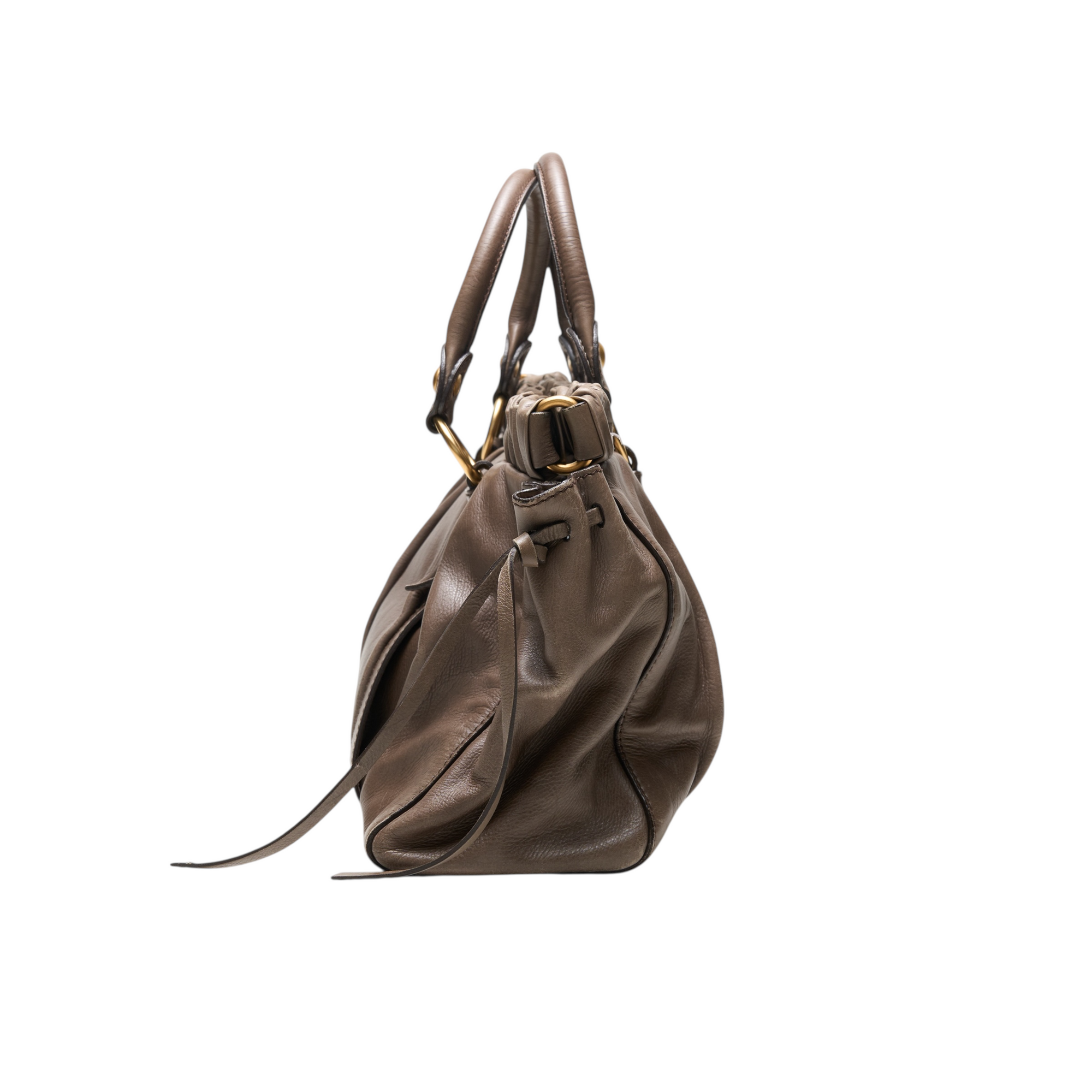 miu miu 2000s gray vitello bag