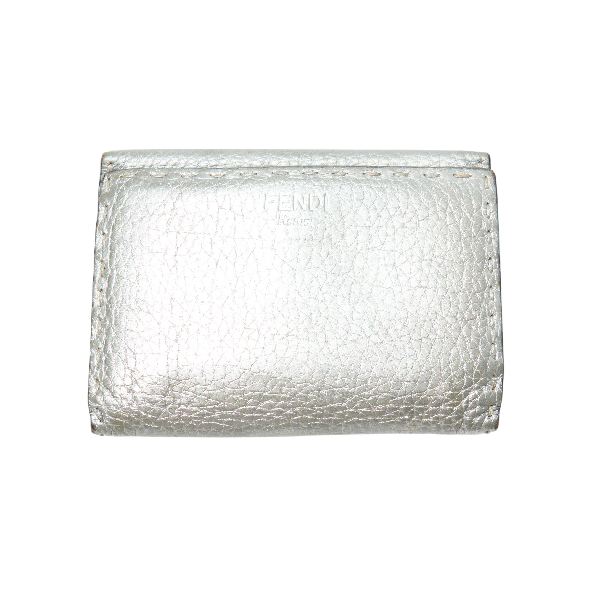 fendi 2000s silver wallet