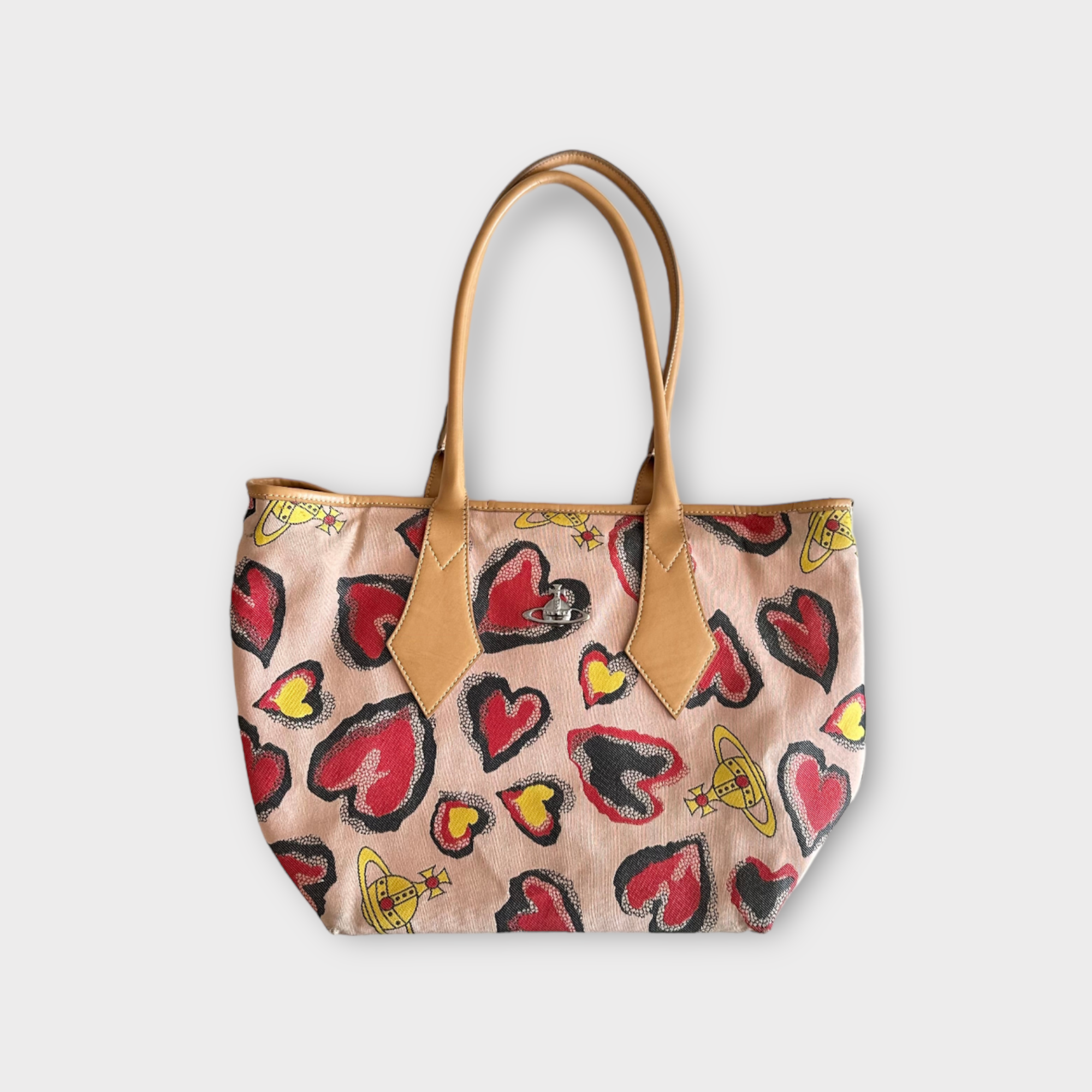 vivienne westwood 2000s heart orb tote bag