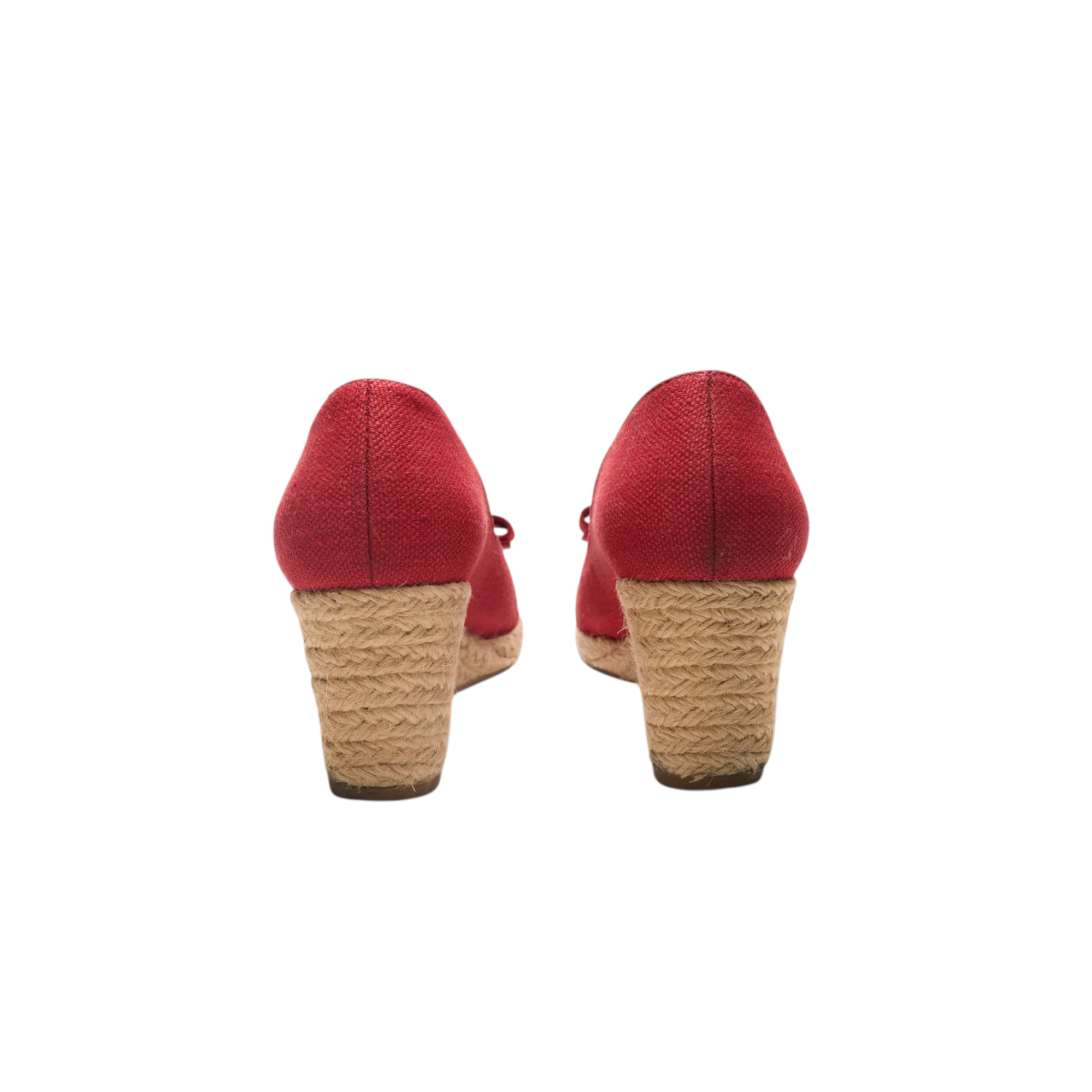 salvatore ferragamo red wedge heels