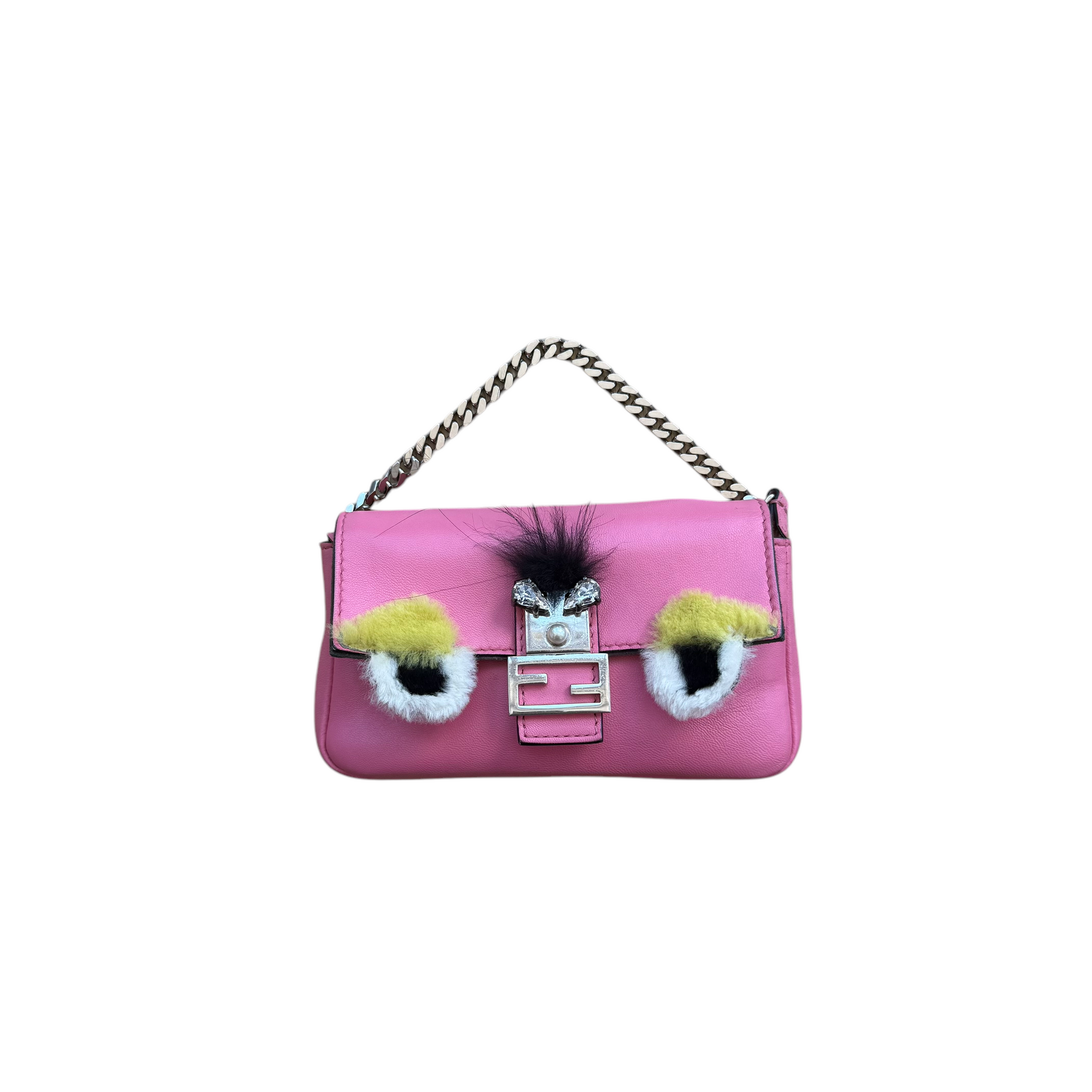 fendi pink baguette bag