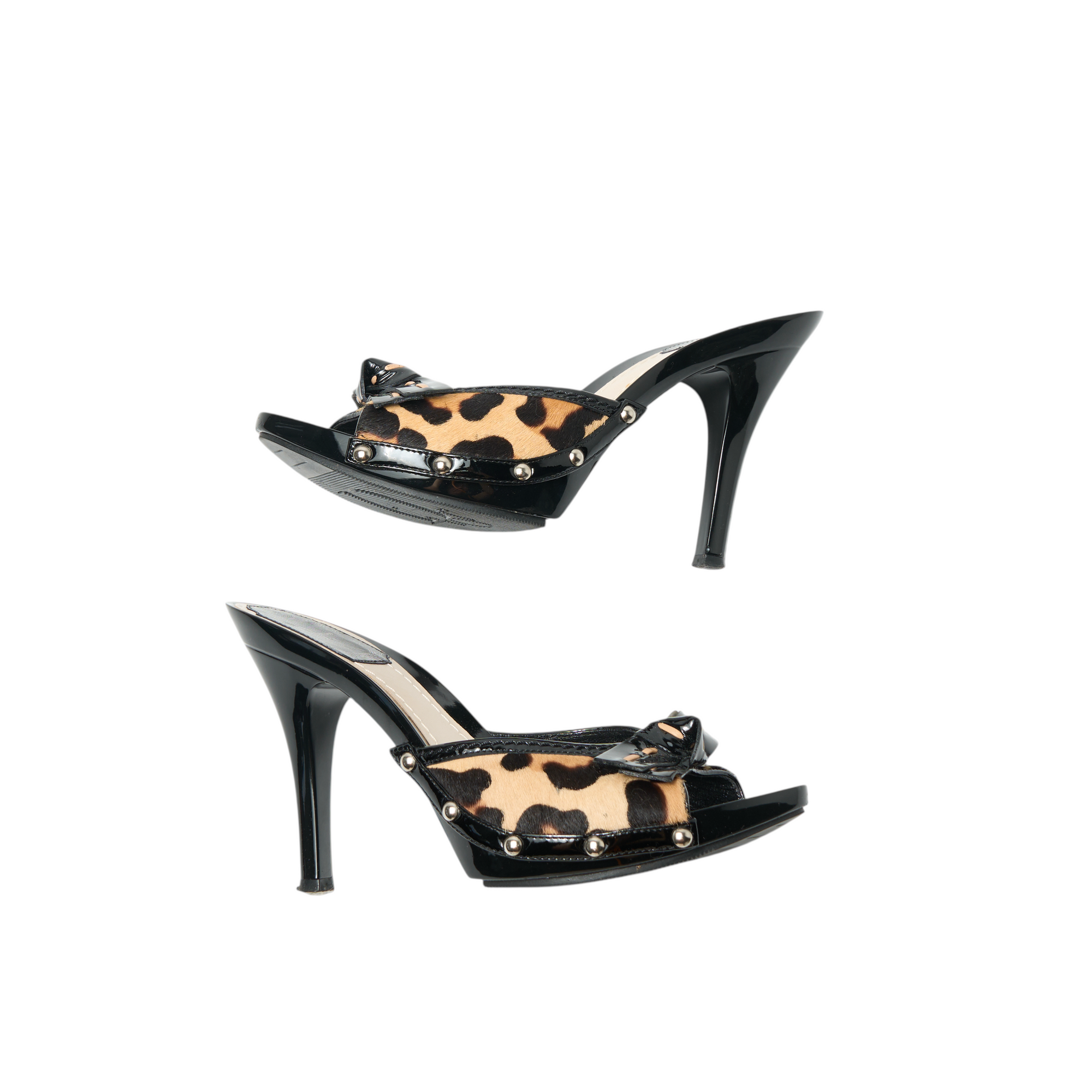 christian dior 2000s leopard heels