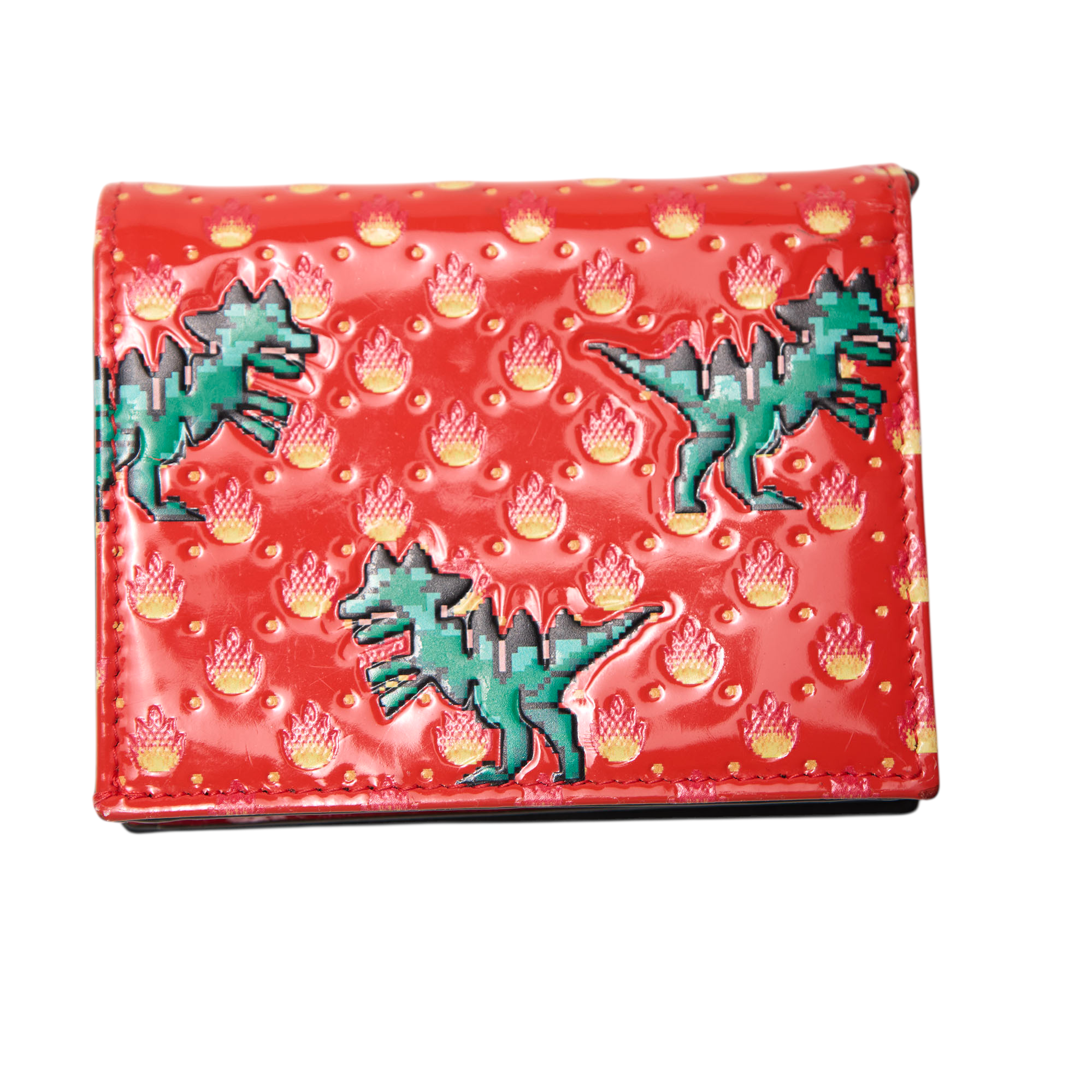 christian dior red dinosaur wallet