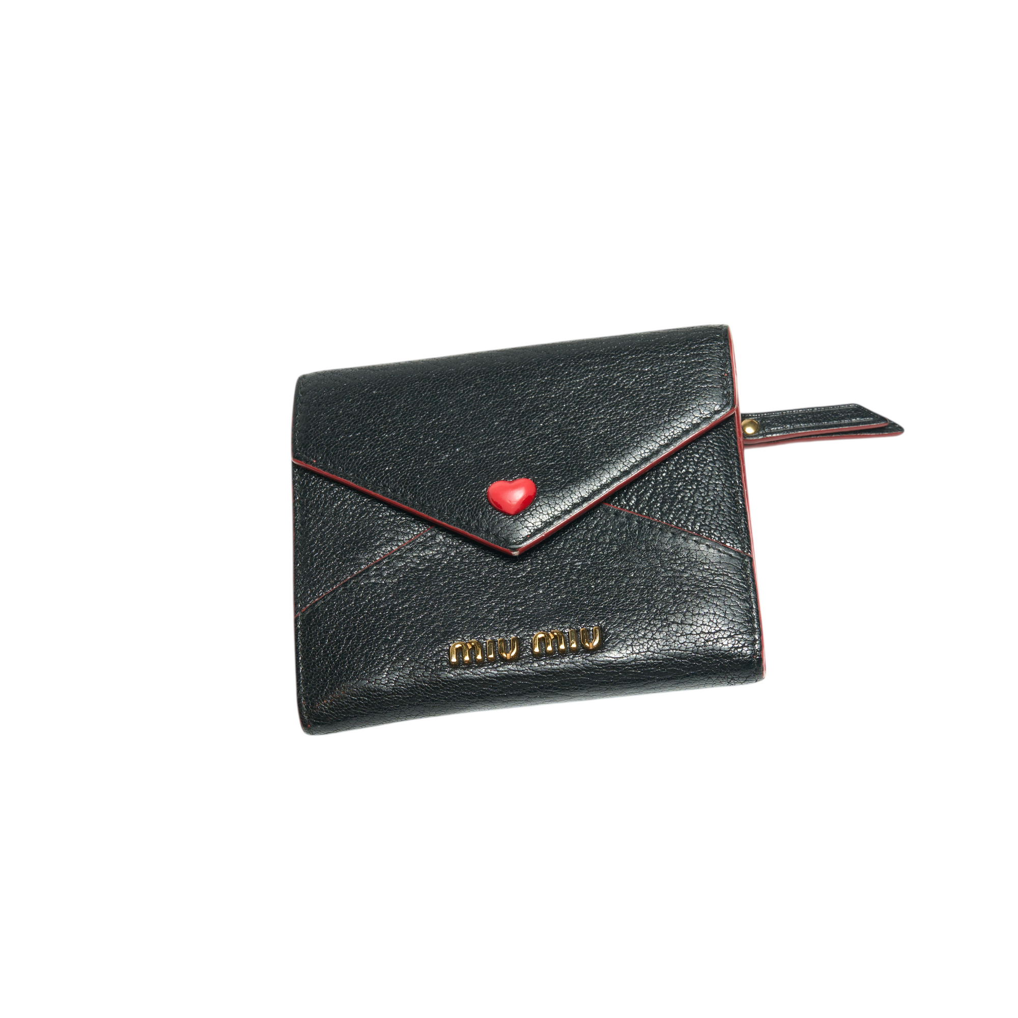 miu miu black love wallet
