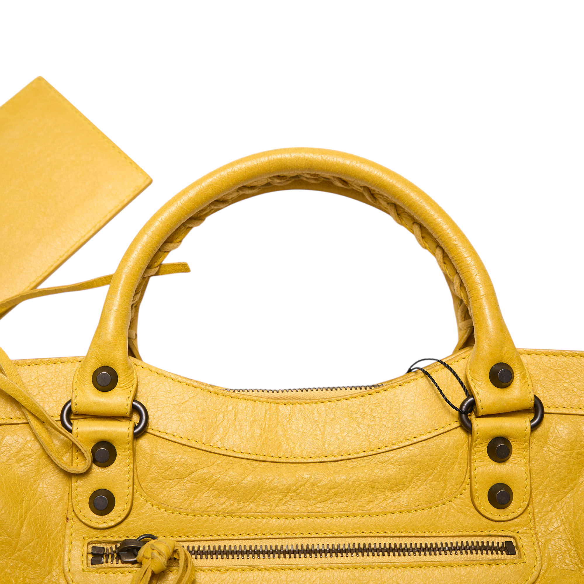 balenciaga 2000s yellow city bag