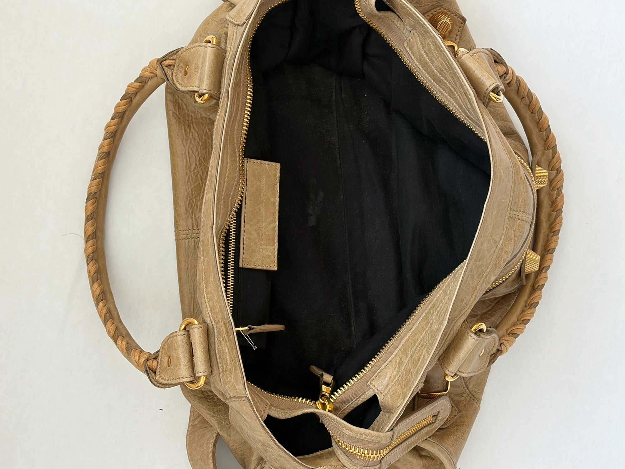 balenciaga 2000s tan city bag