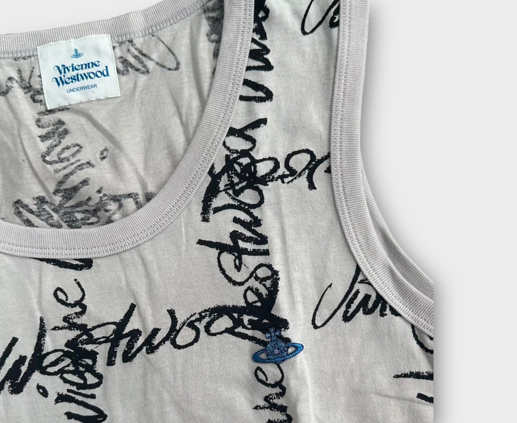 vivienne westwood light gray tank top