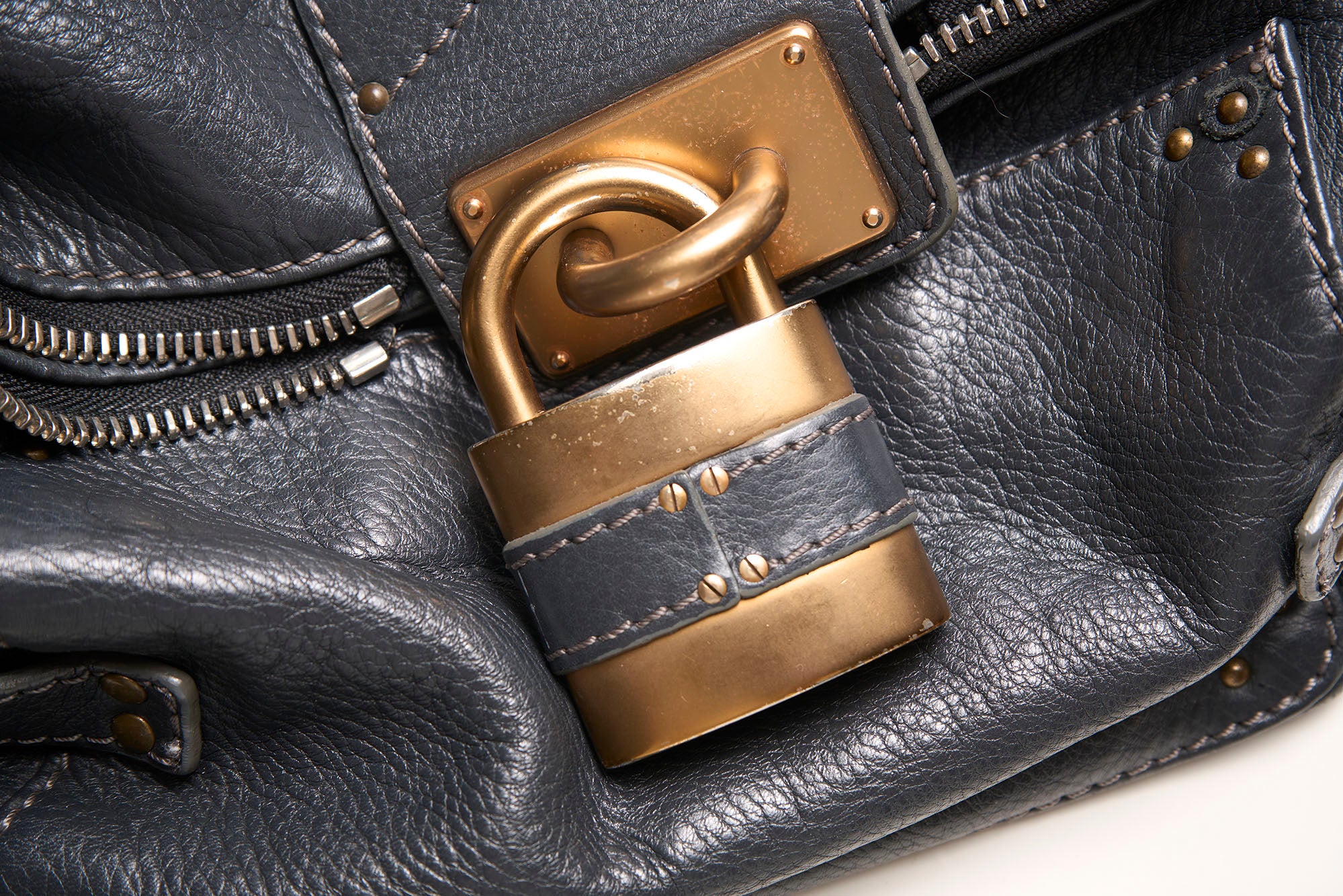 chloé 2000s gray paddington bag