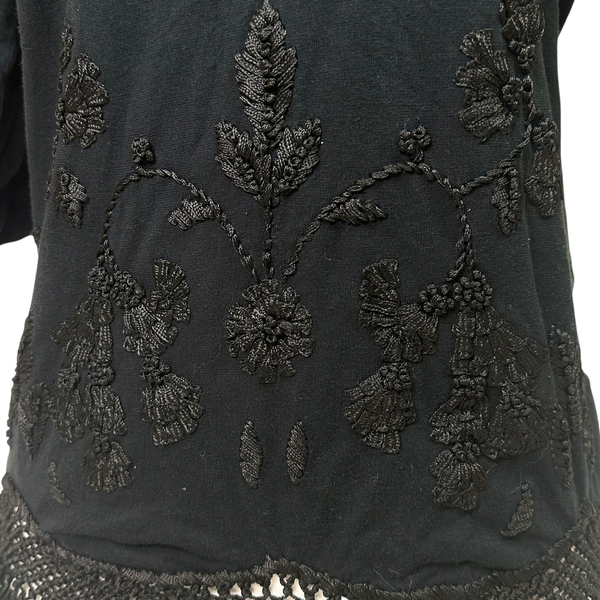 issey miyake black fringe top