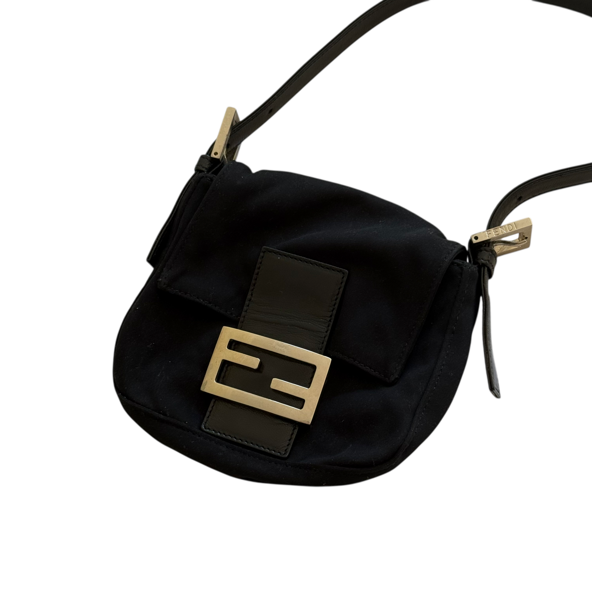 fendi 2000s black mini bag