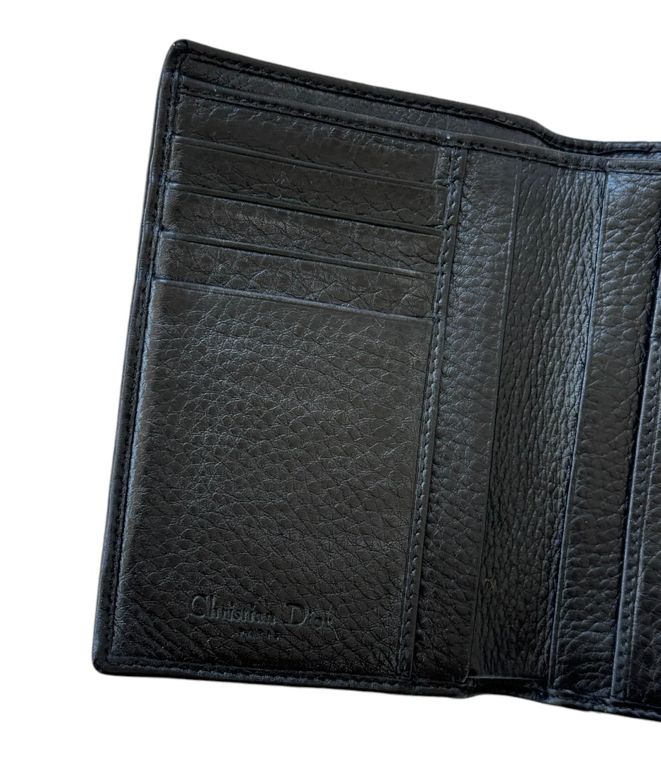 christian dior 2000s black wallet