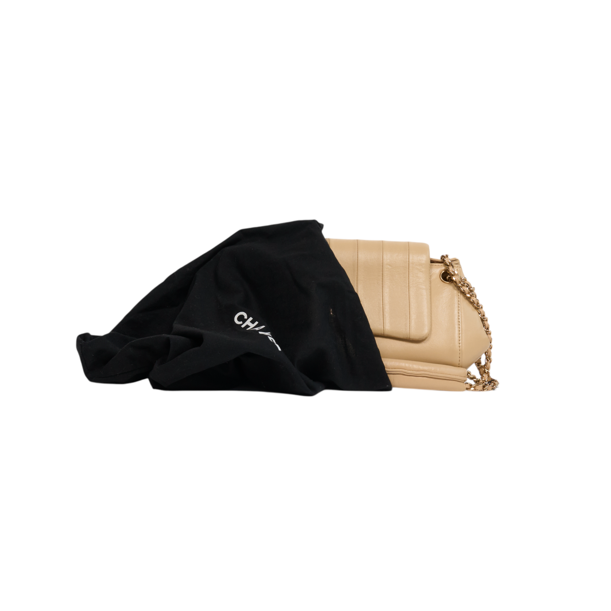 chanel 2000s butter yellow shoulder bag