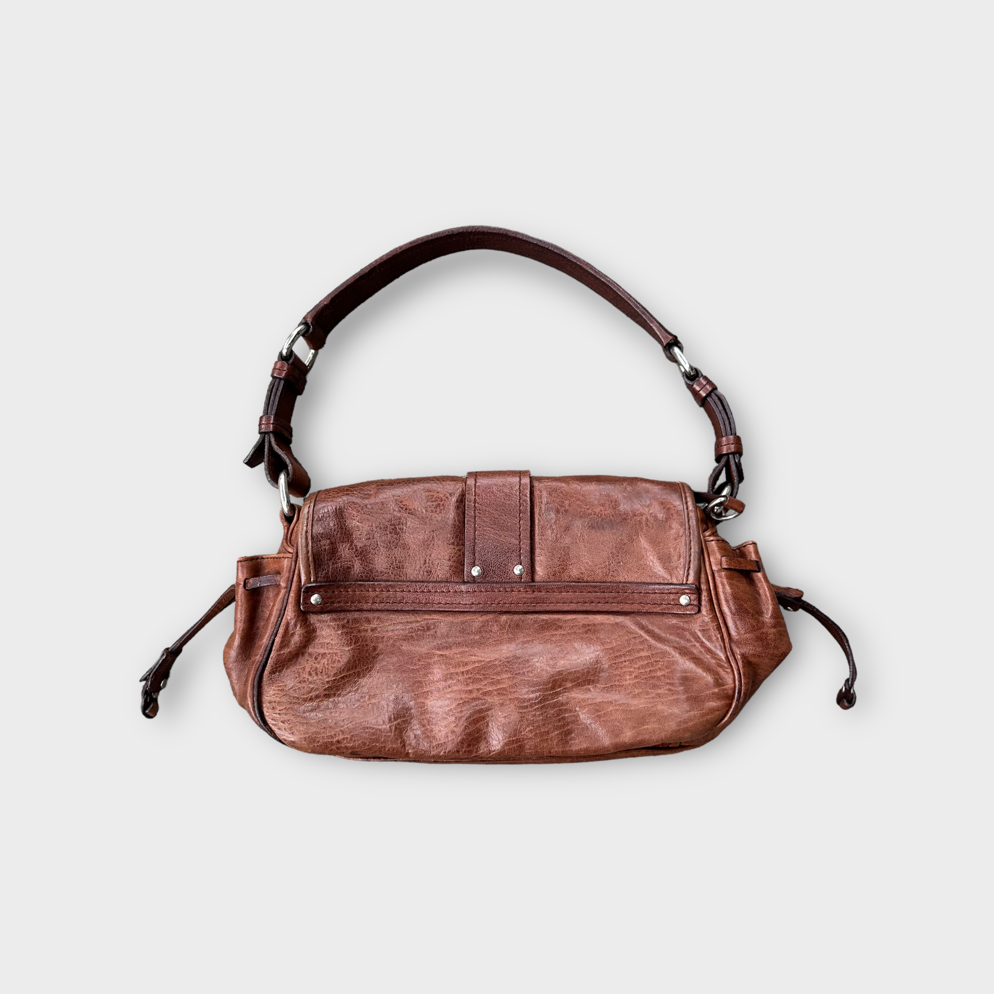 miu miu 2000s brown shoulder bags