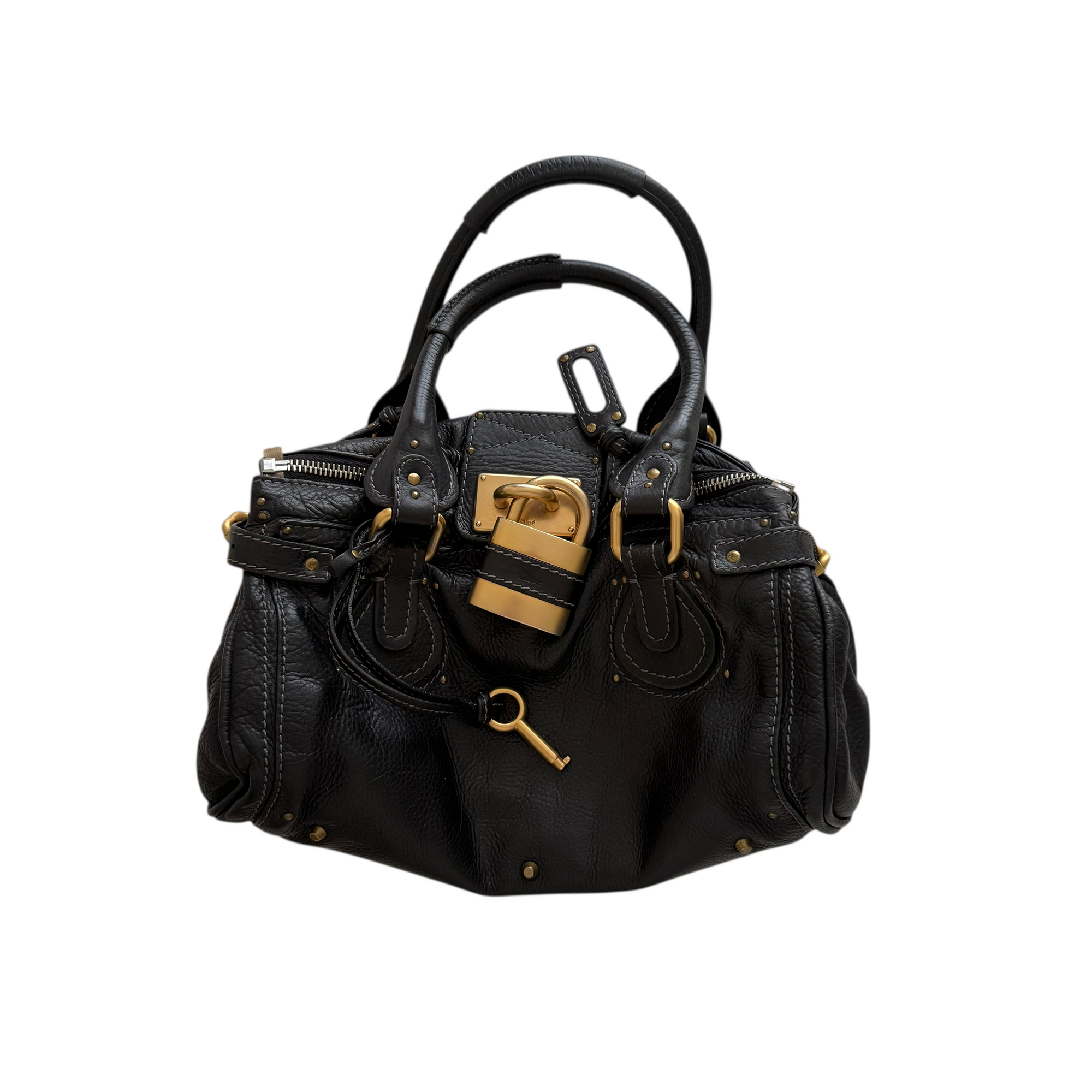 chloé 2000s black paddington bag