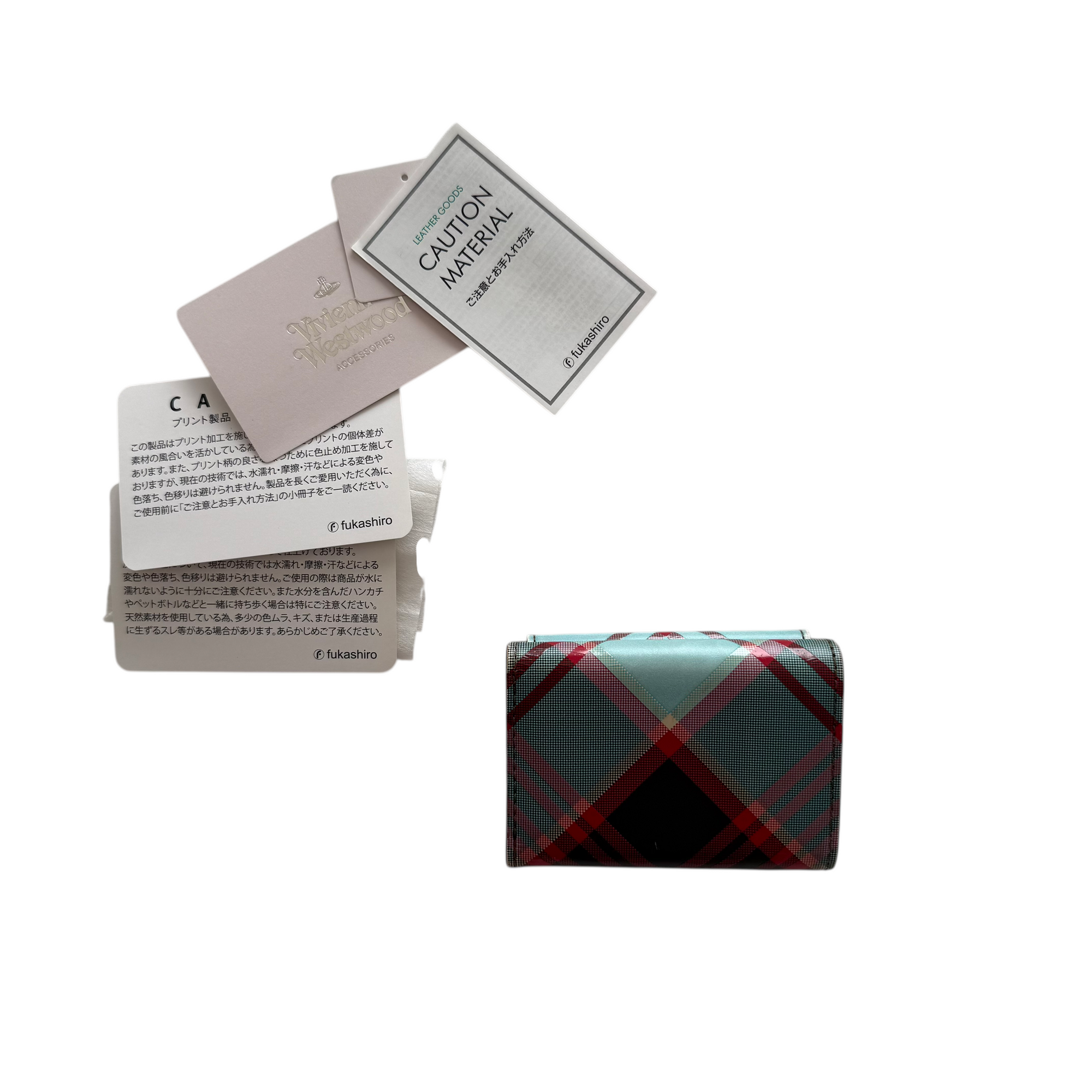 vivienne westwood blue plaid wallet