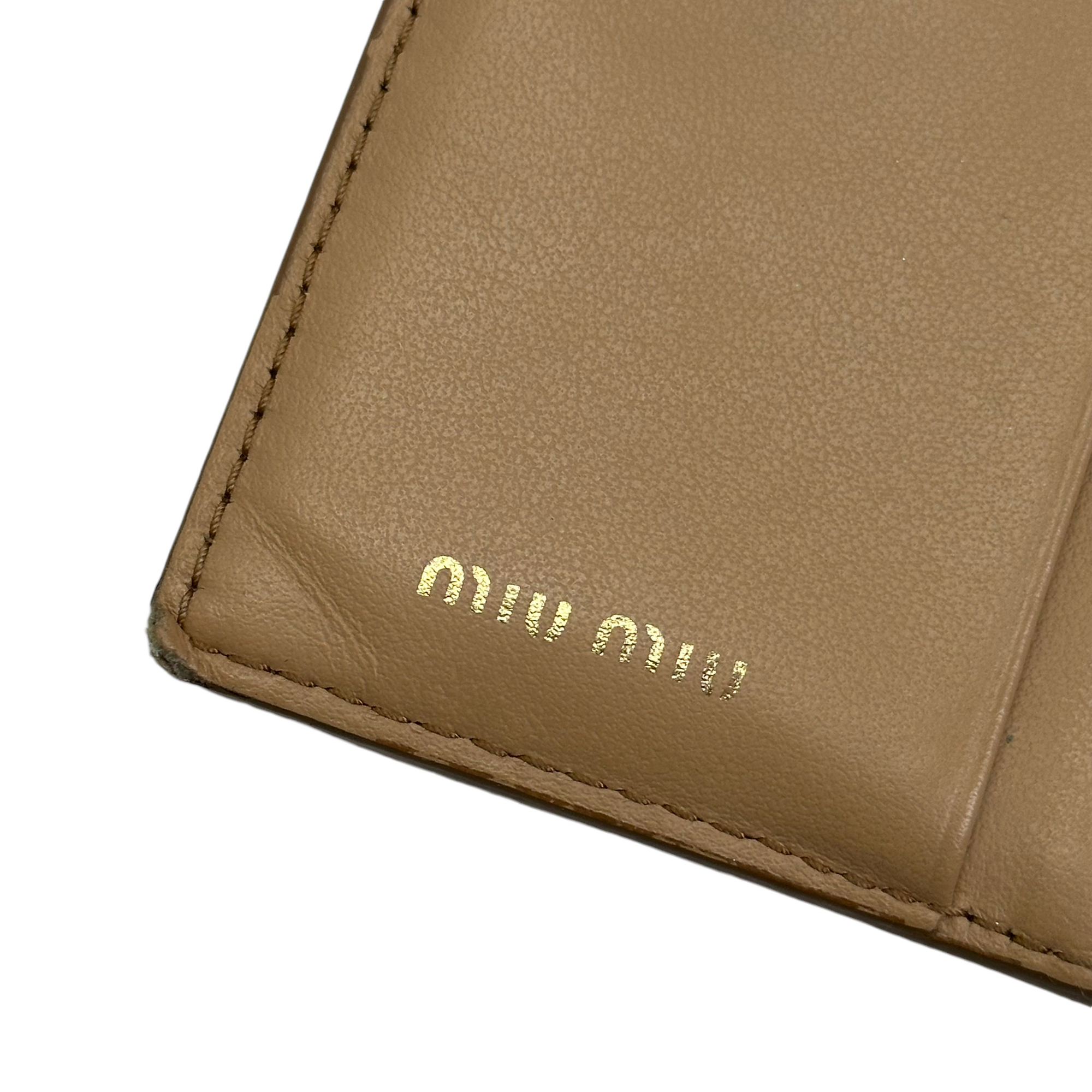 miu miu brown bow wallet