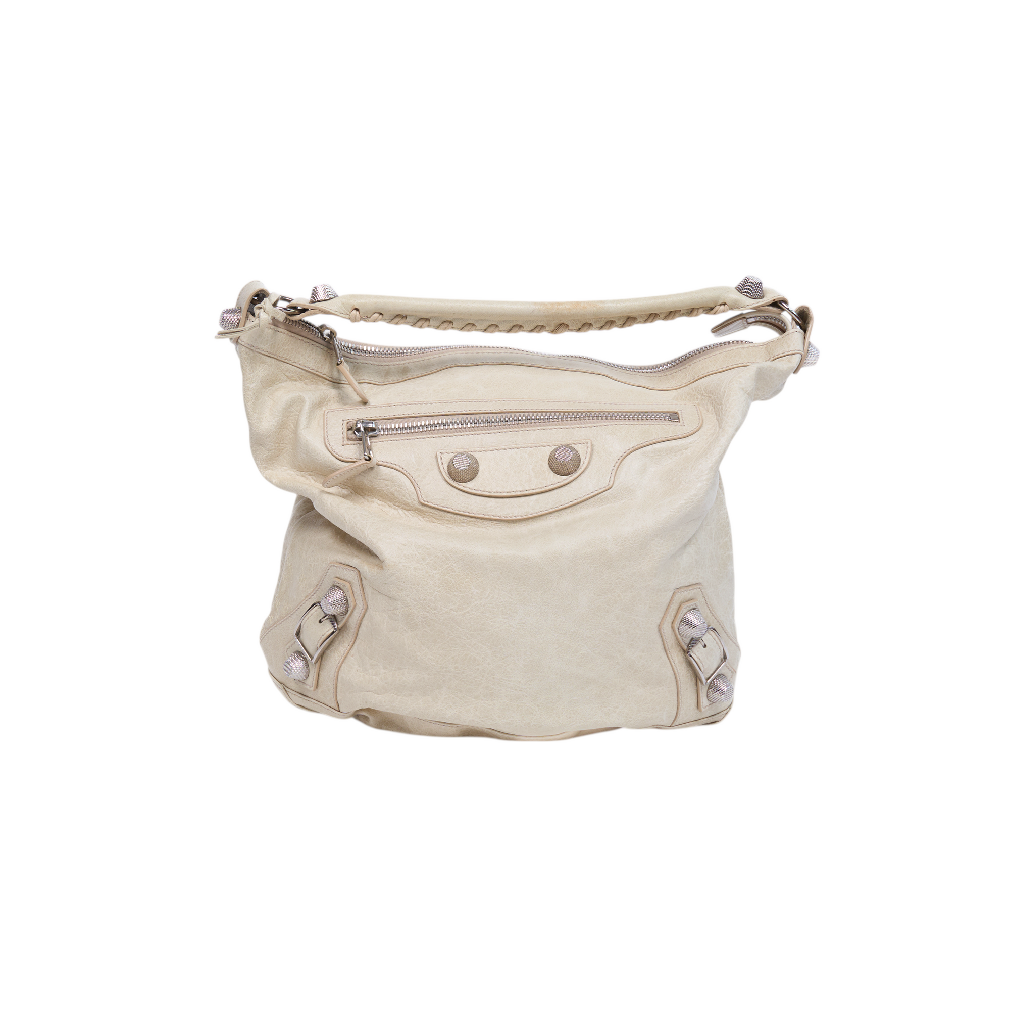 balenciaga 2000s cream day bag