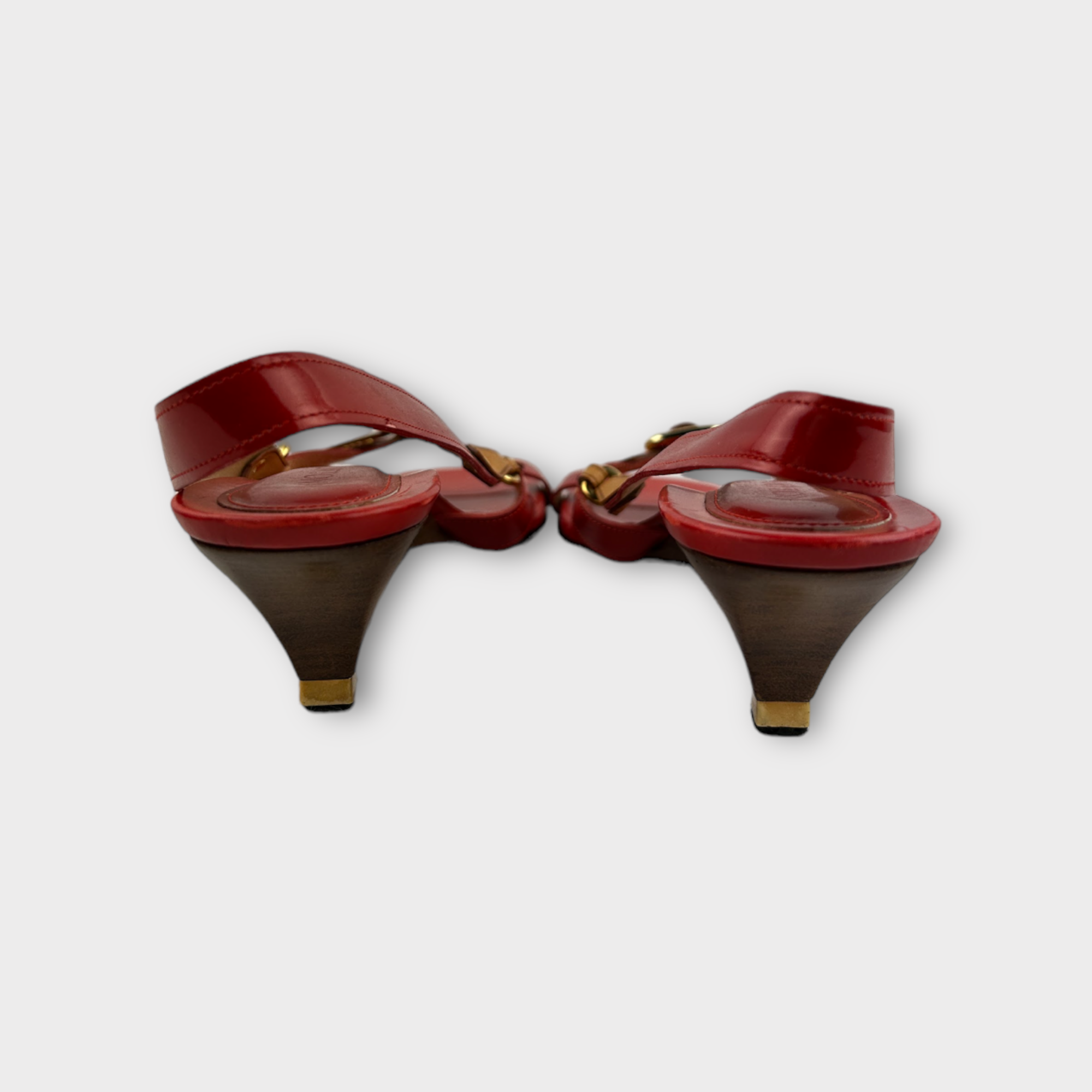 louis vuitton 2000s red heels