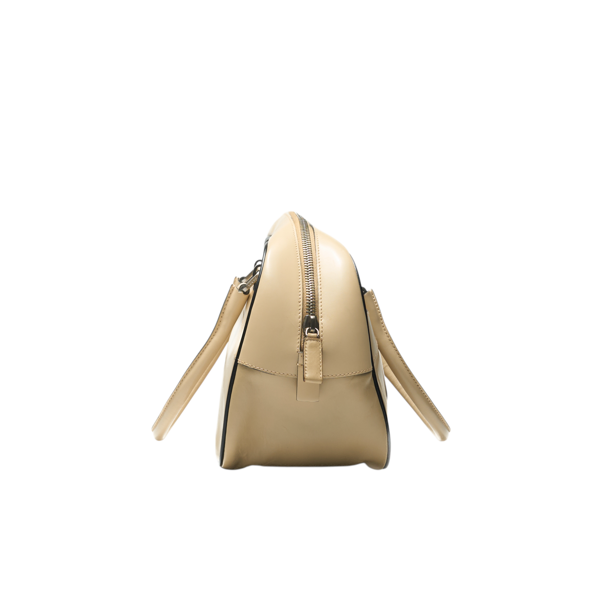 prada 2000s cream bowler bag