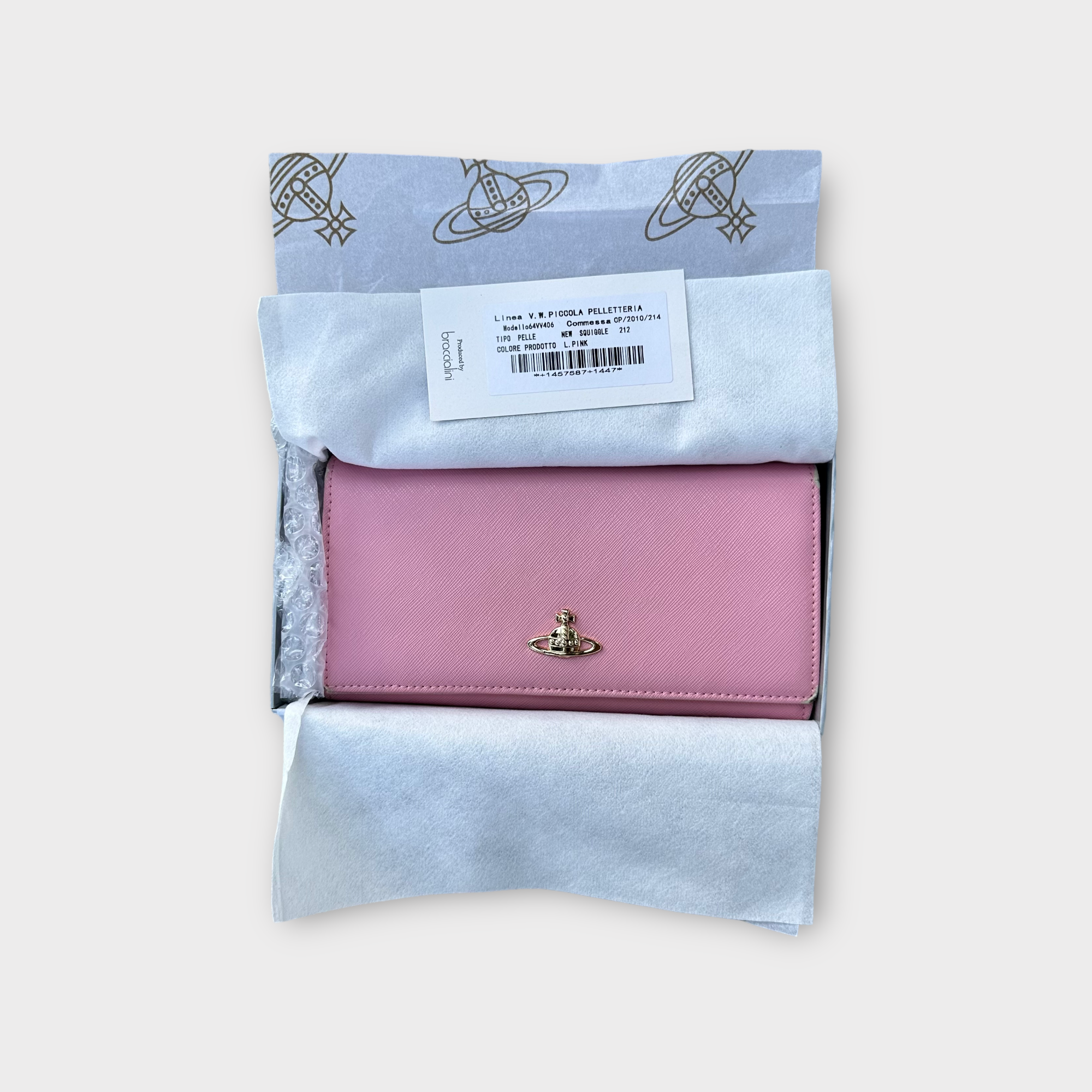 vivienne westwood light pink wallet