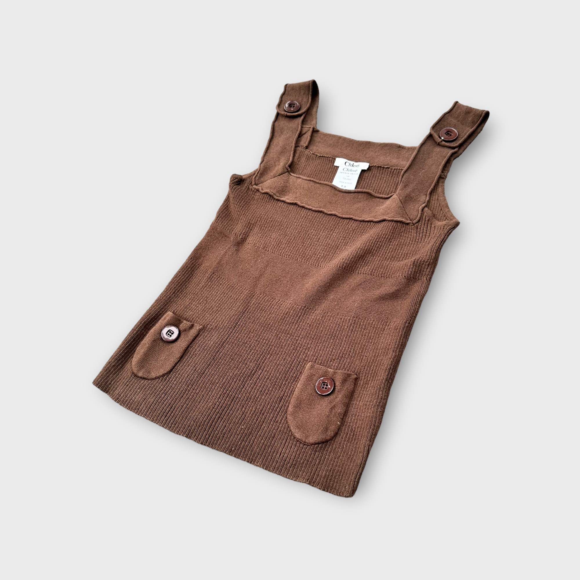 chloé 2000s brown tank top