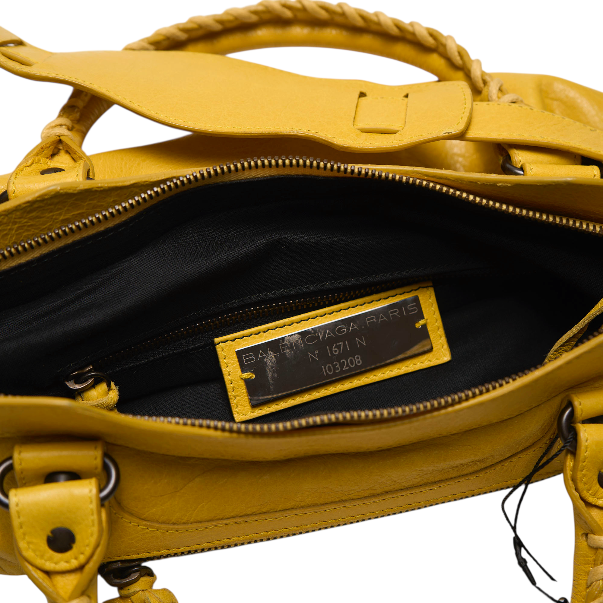 balenciaga 2000s yellow city bag