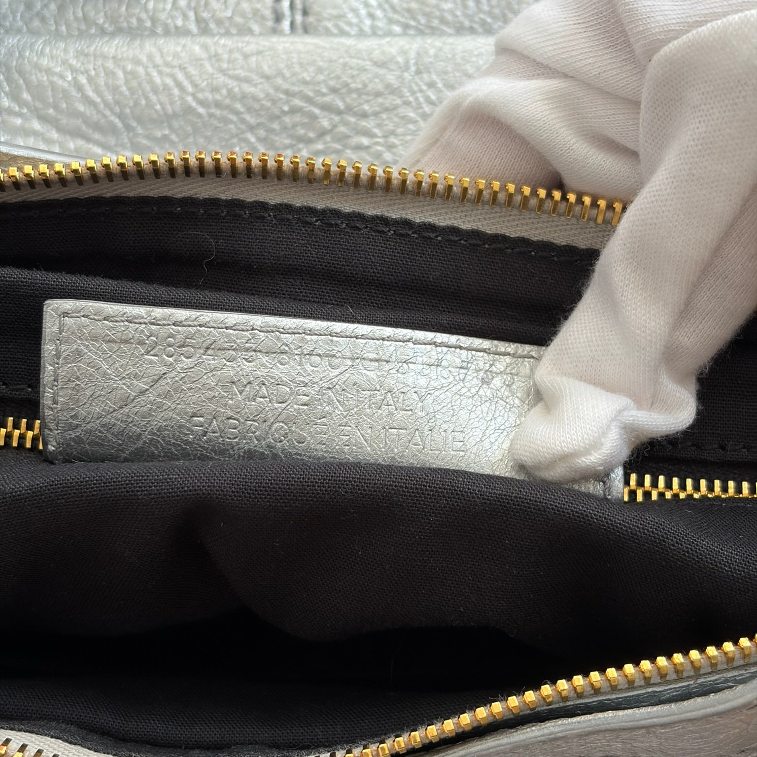 balenciaga 2000s silver first bag