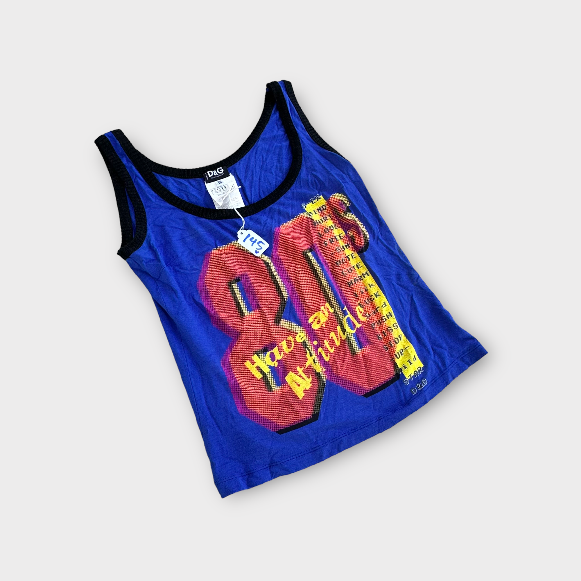 d&g 2000s graphic tank top