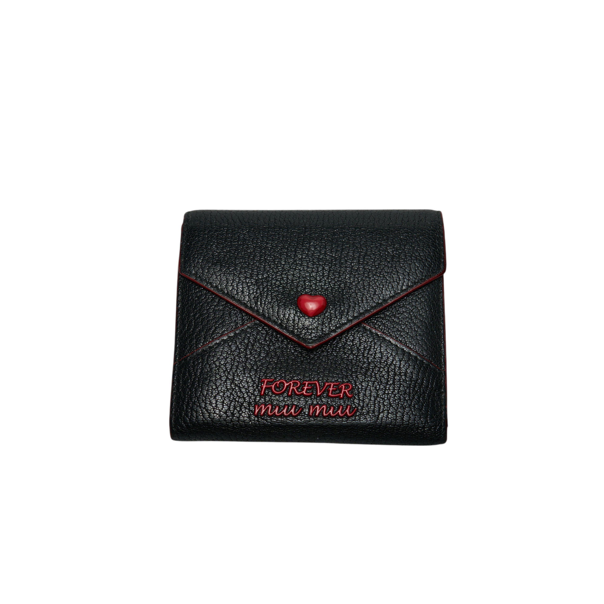 miu miu black madras heart wallet