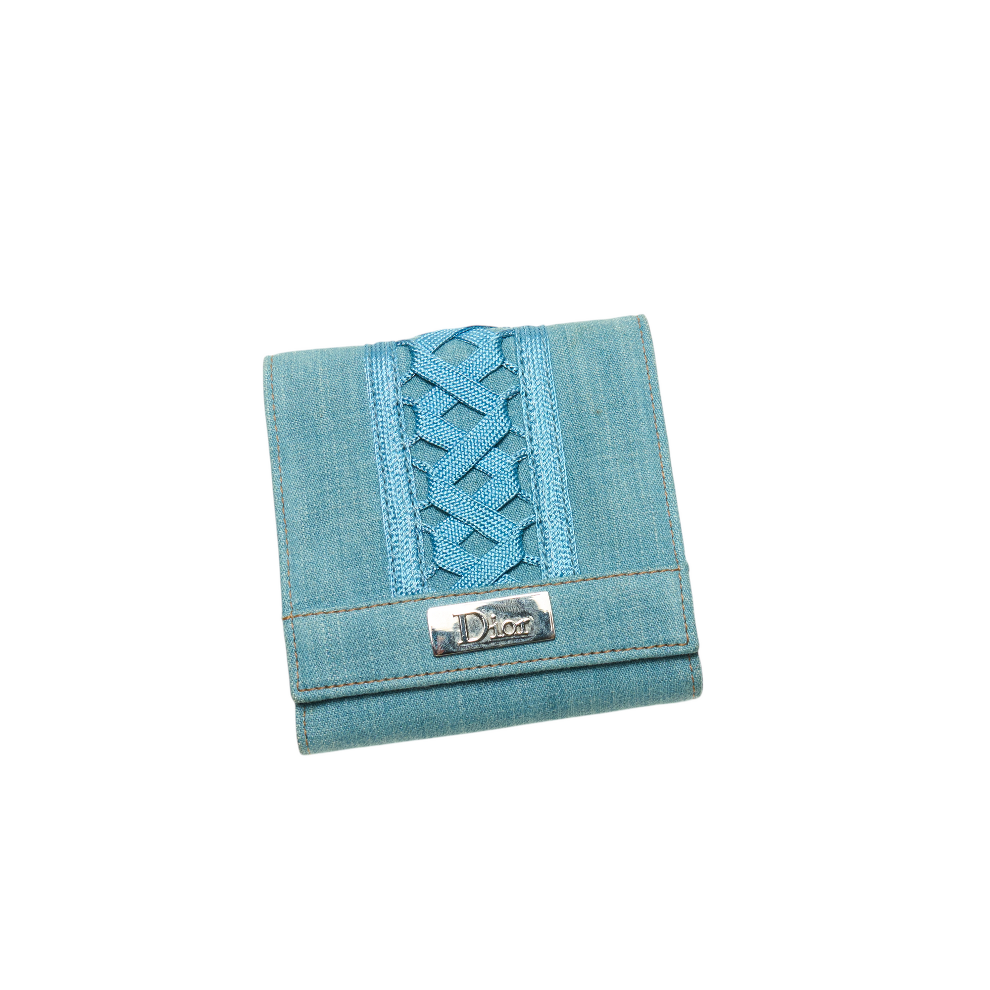 christian dior 2000s denim wallet