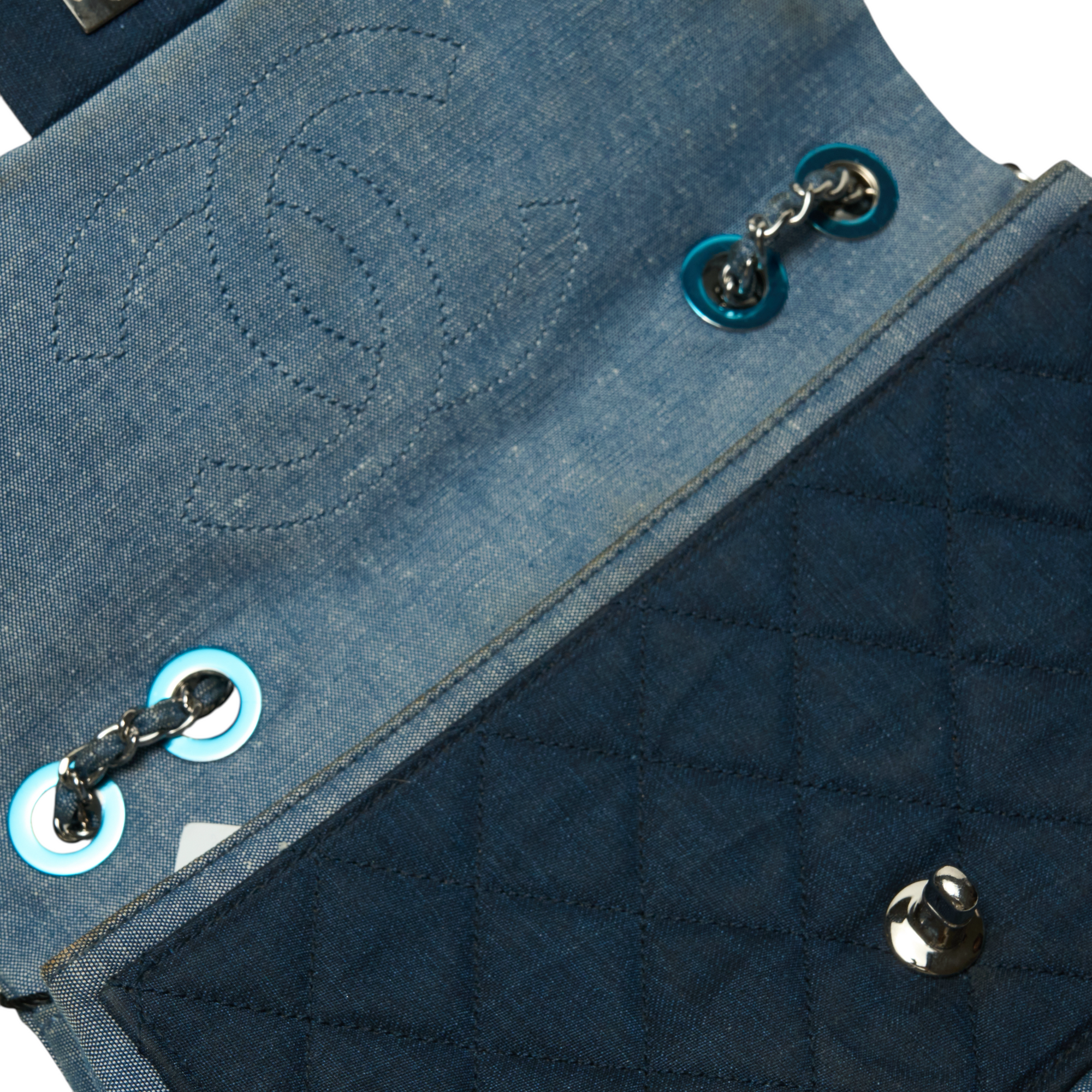 chanel 2014 denim flap bag
