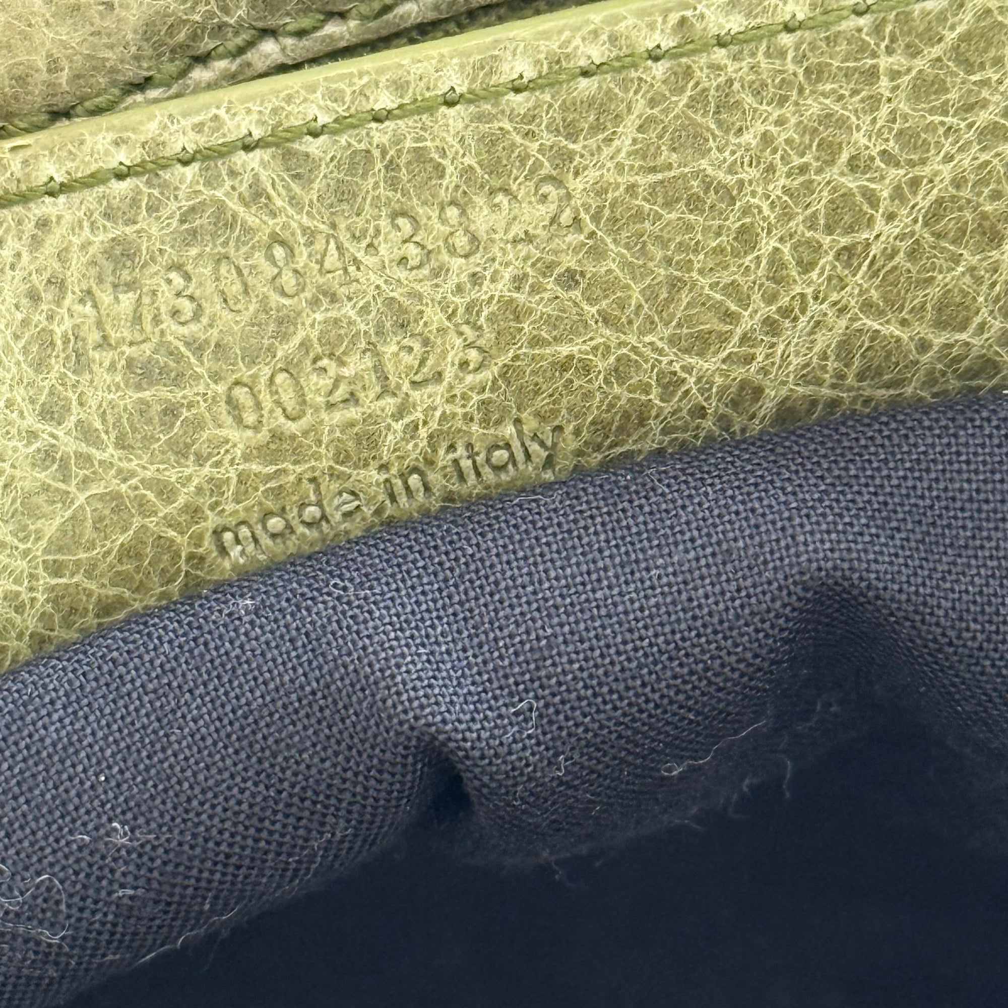 balenciaga 2000s green city bag