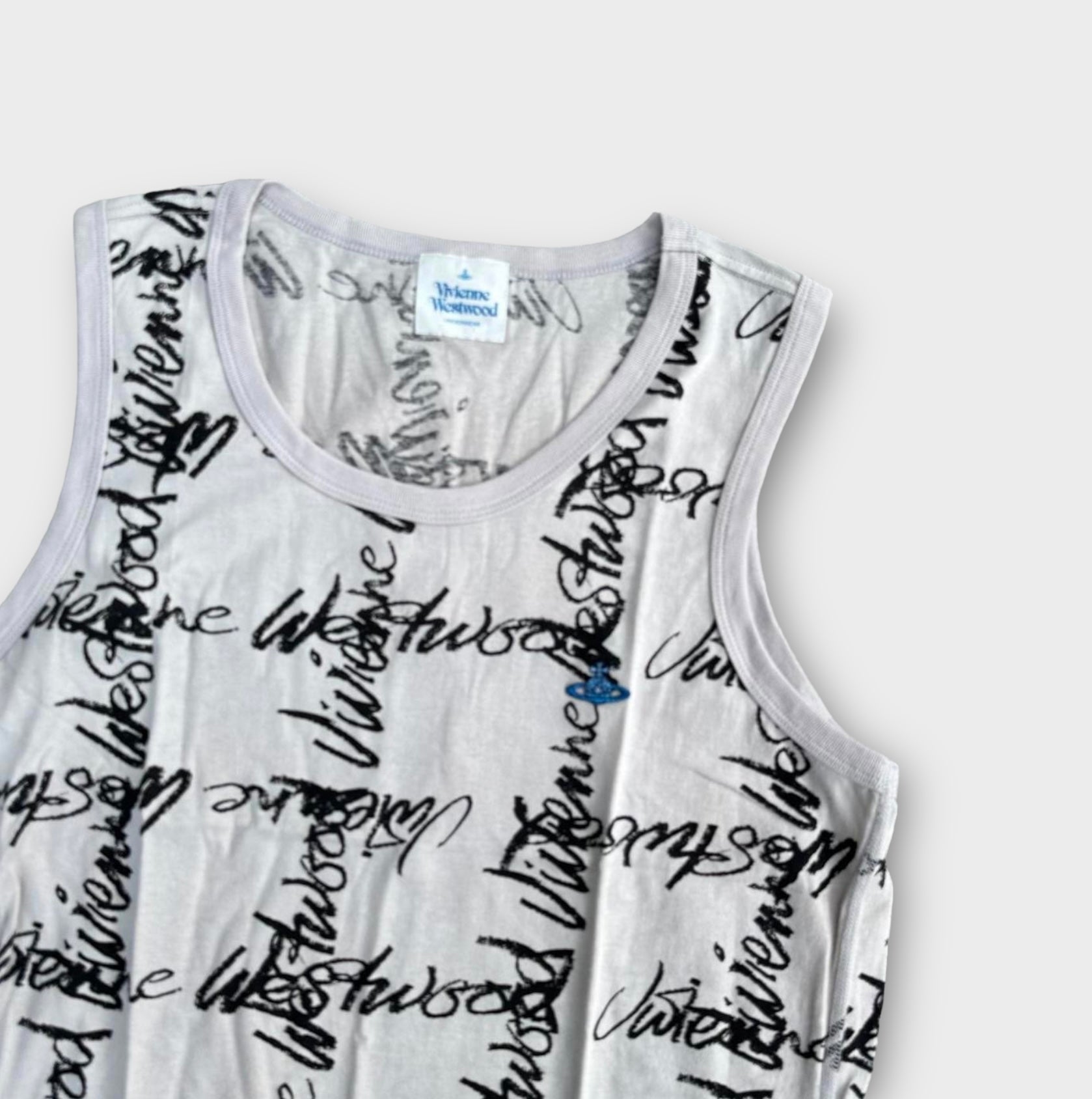 vivienne westwood light gray tank top