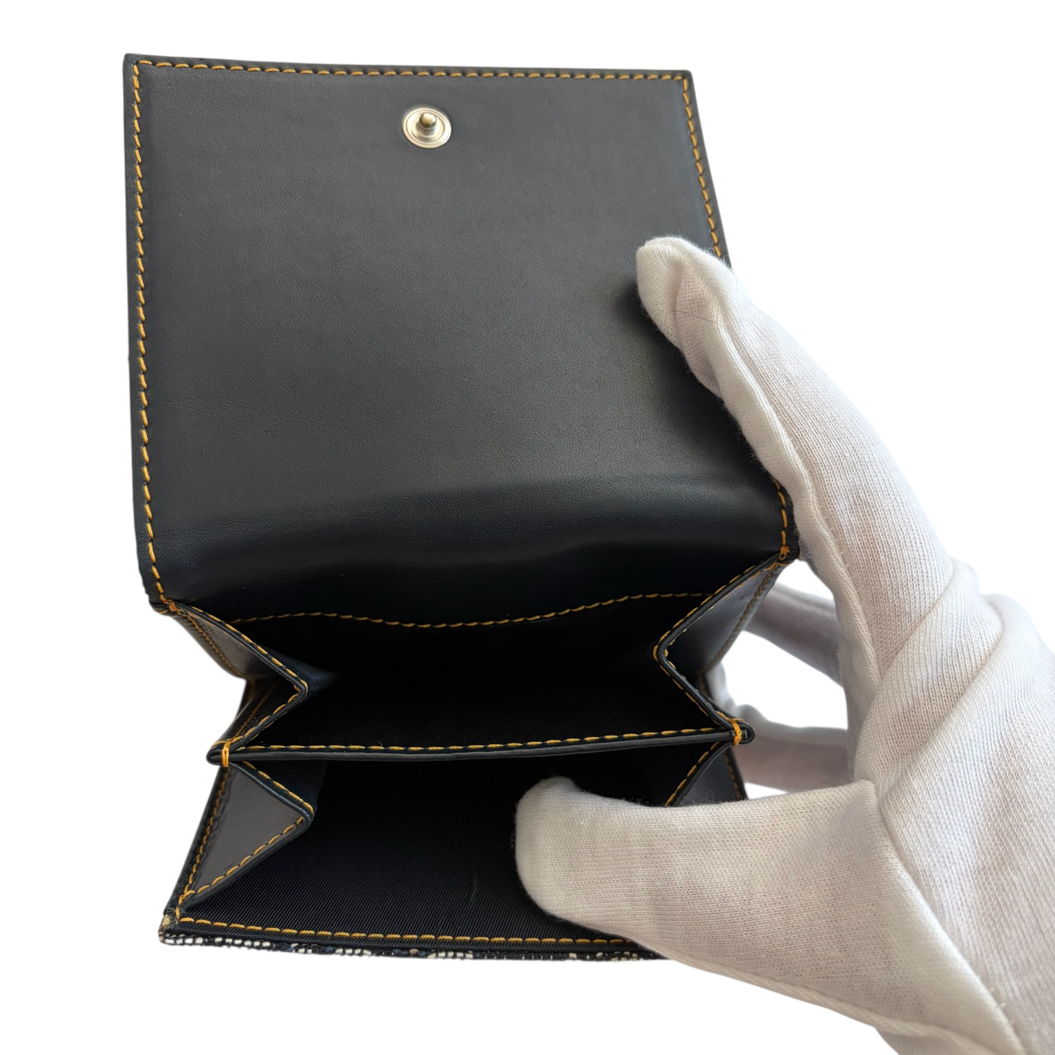 christian dior 2000s blue trotter wallet