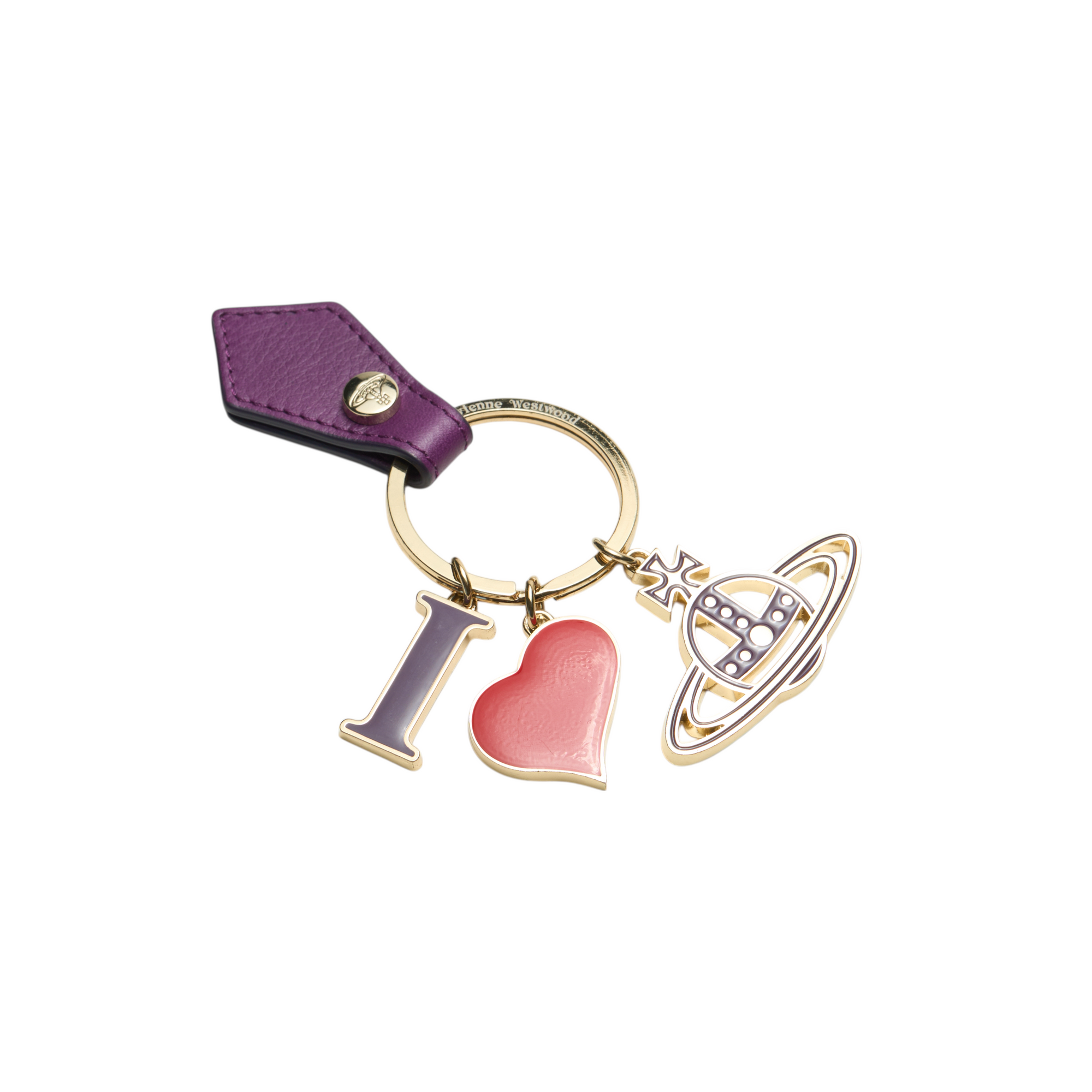vivienne westwood purple orb keychain