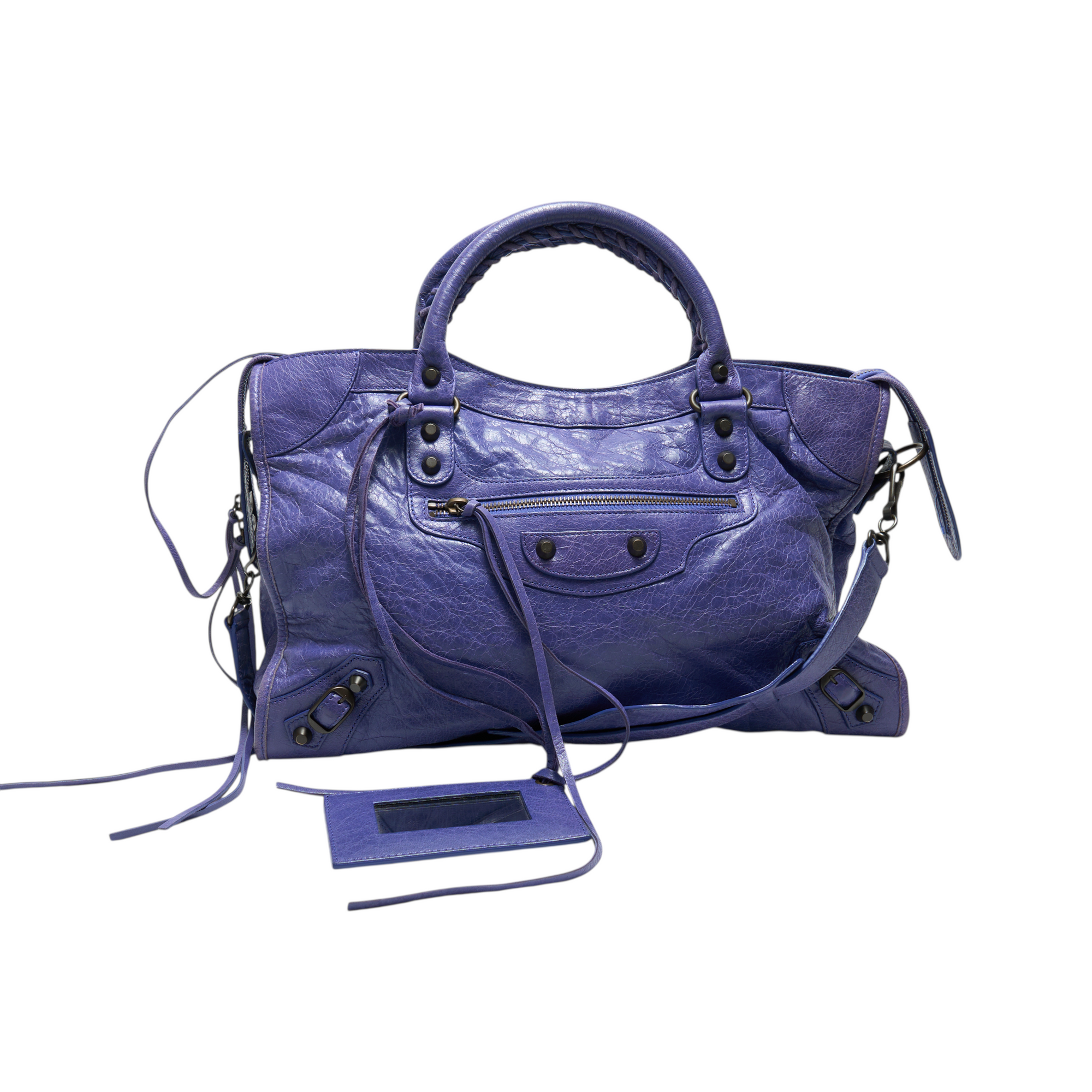 balenciaga 2000s purple city bag