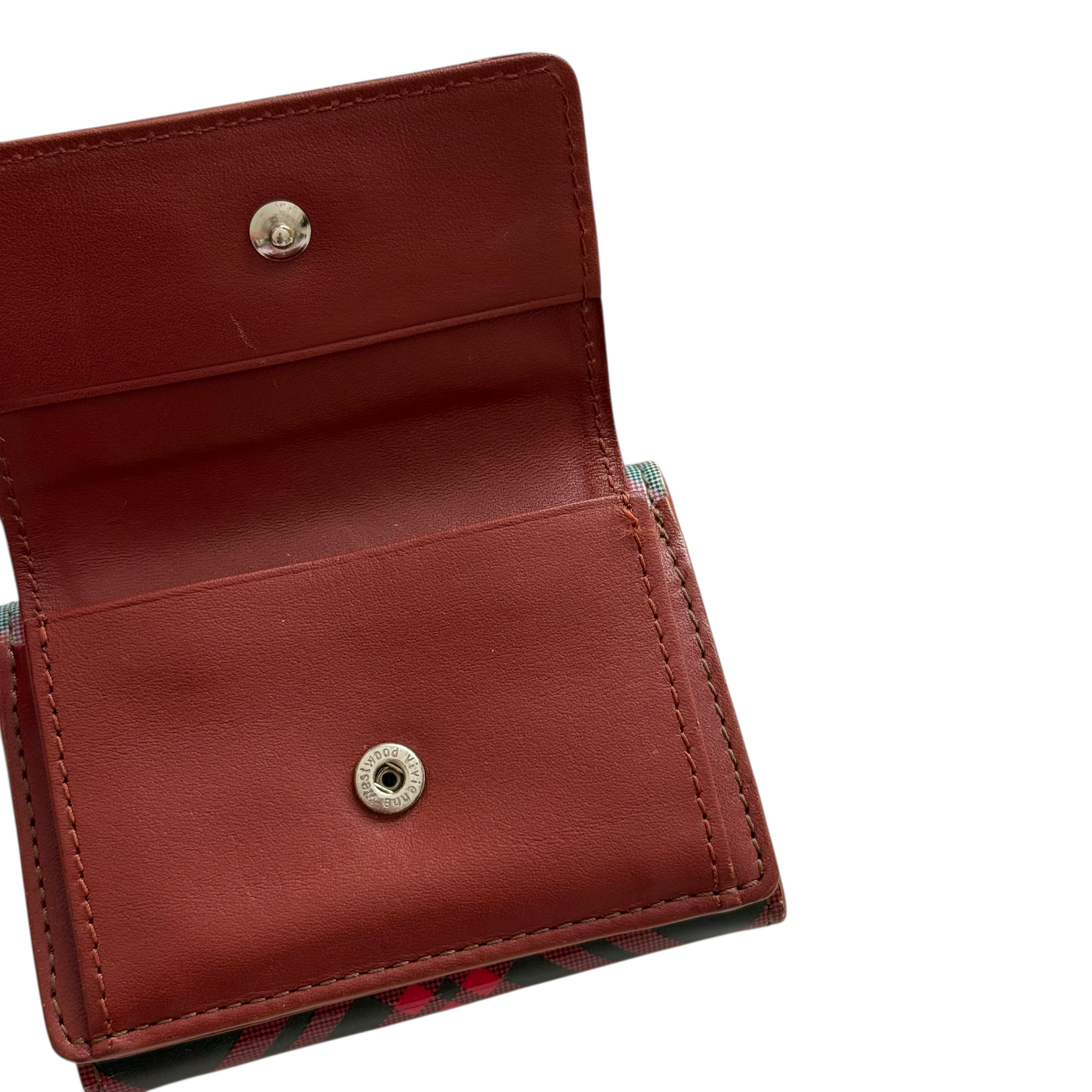 vivienne westwood blue plaid wallet