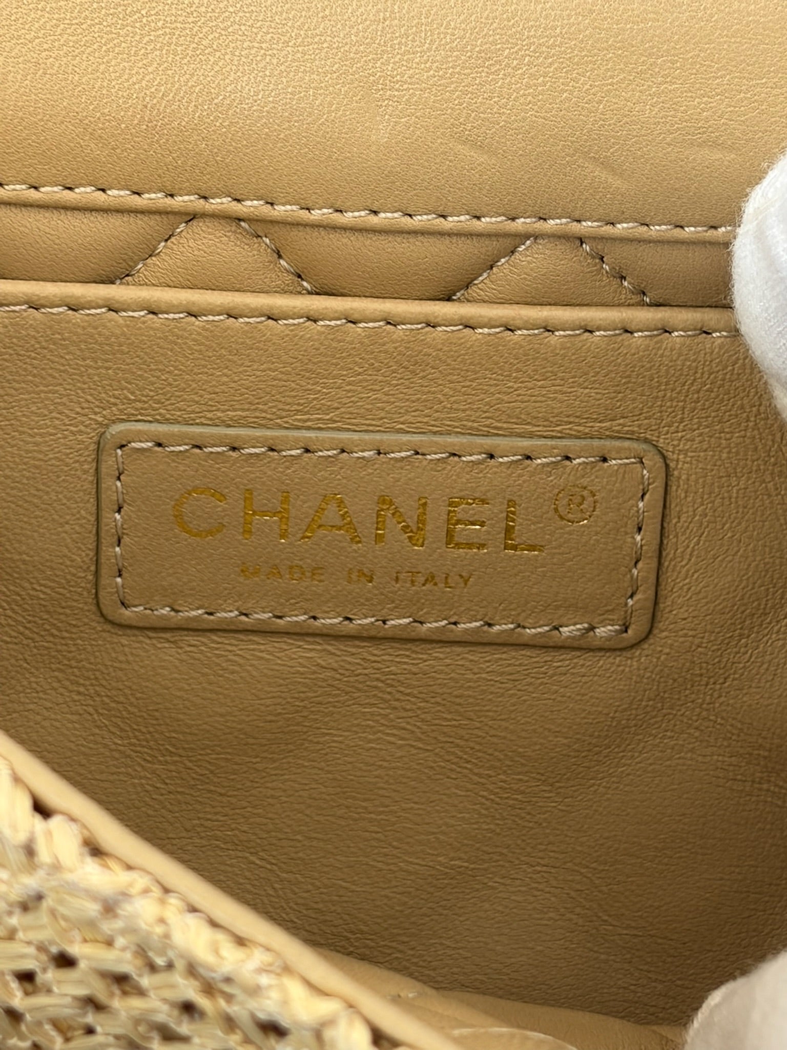 chanel raffia crochet classic flap bag