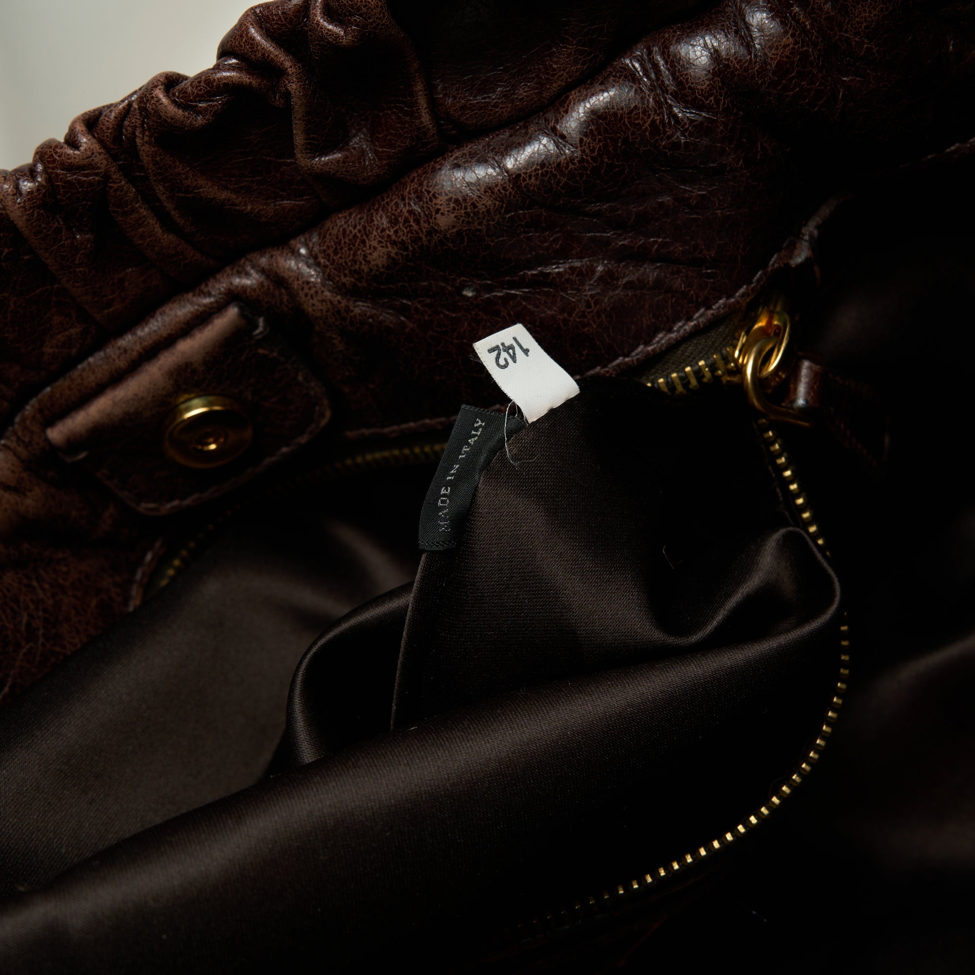 miu miu 2000s dark brown vitello bag