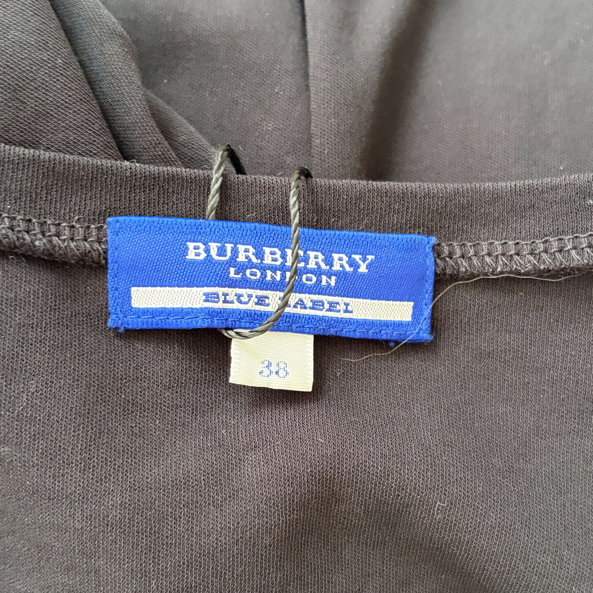 burberry 2000s black button up top