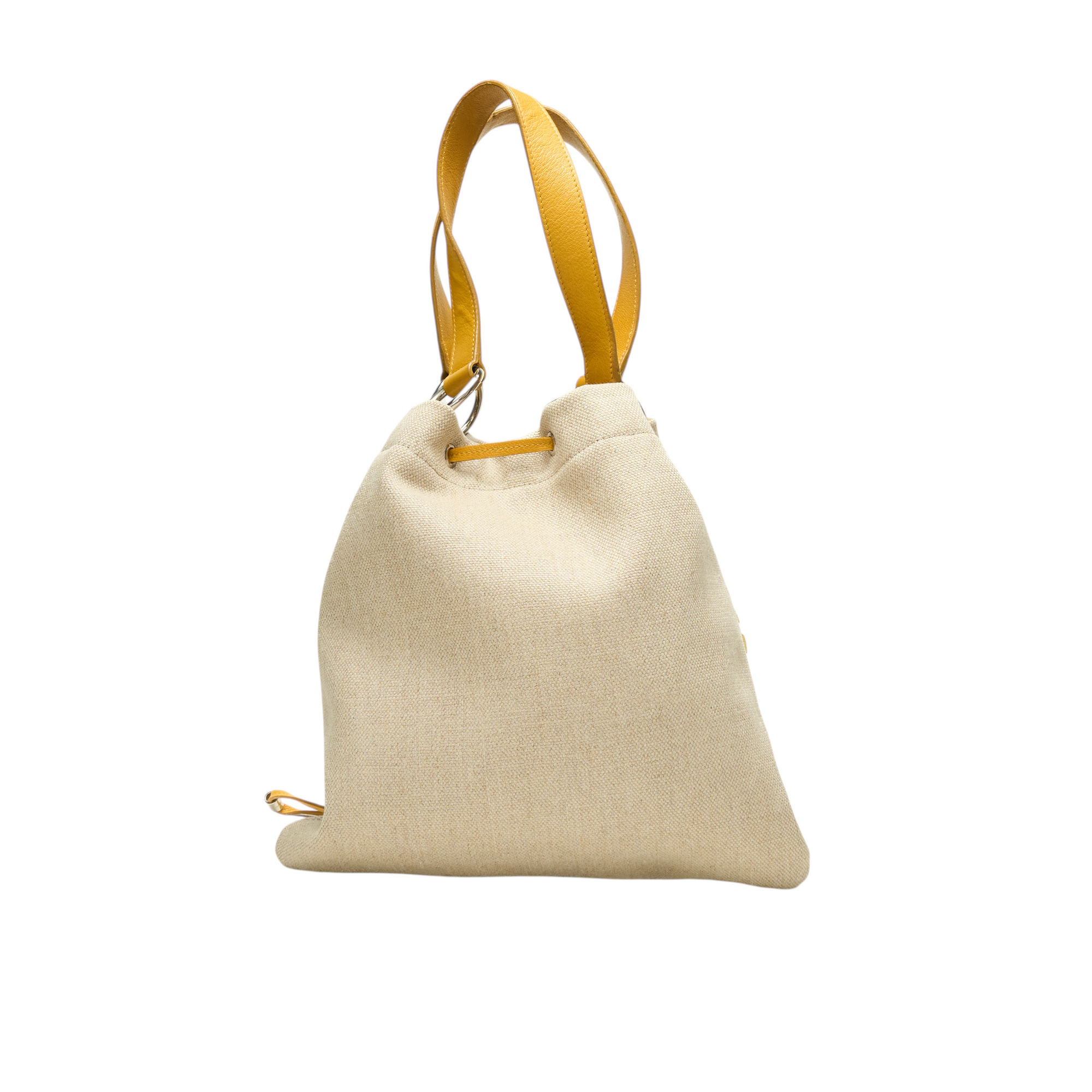 ysl 2000s yellow heart kahala tote bag