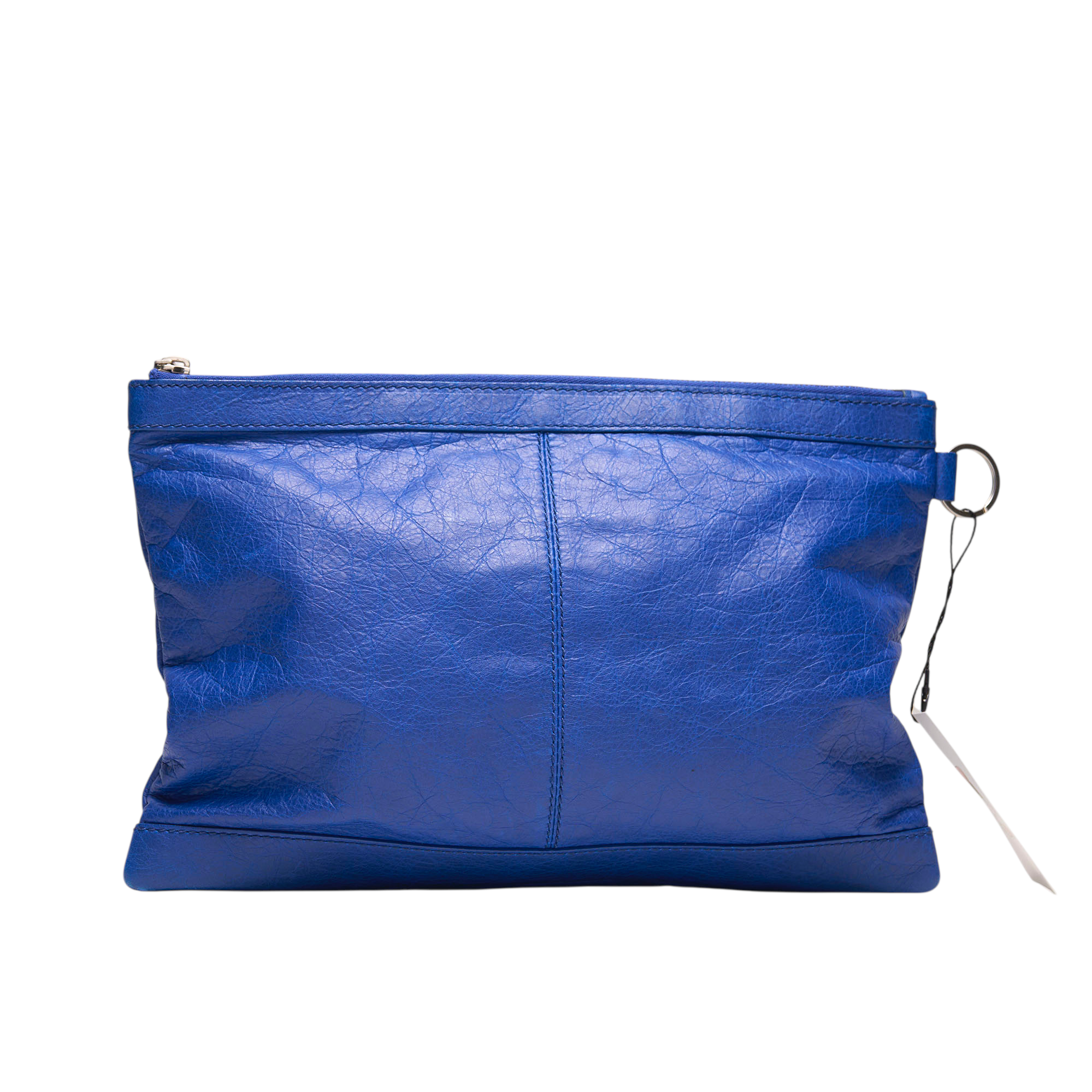balenciaga 2000s blue city clutch bag