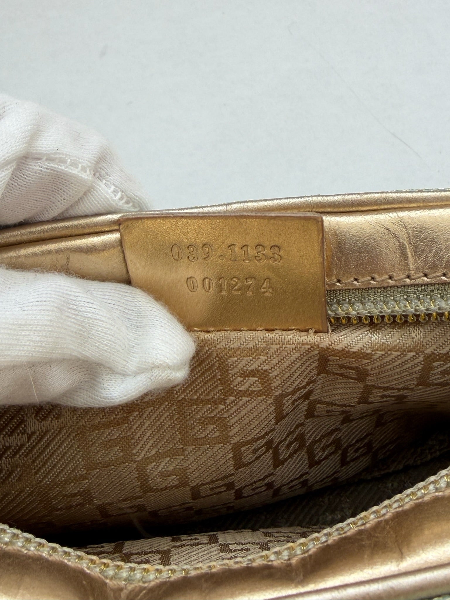 gucci 2000s turquoise and gold mini bag